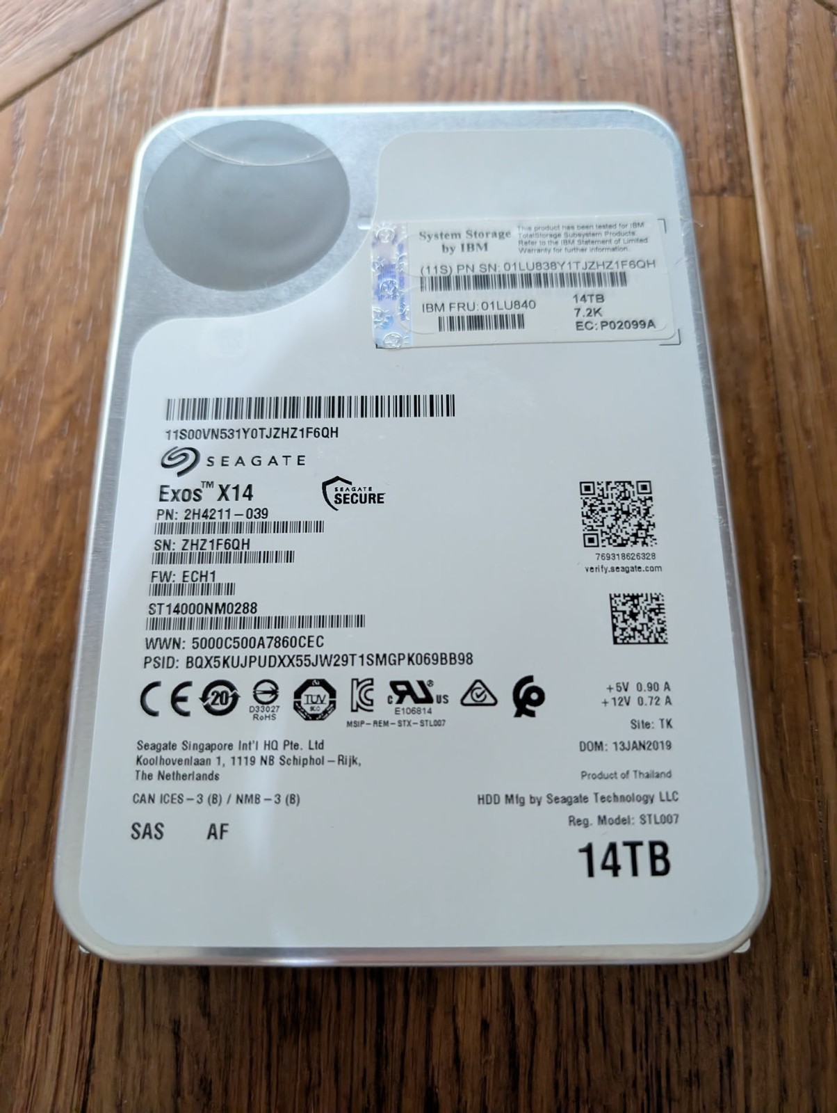 Seagate Exos X14 14TB Enterprise SAS 12Gb/s 7.2K RPM - Read Description