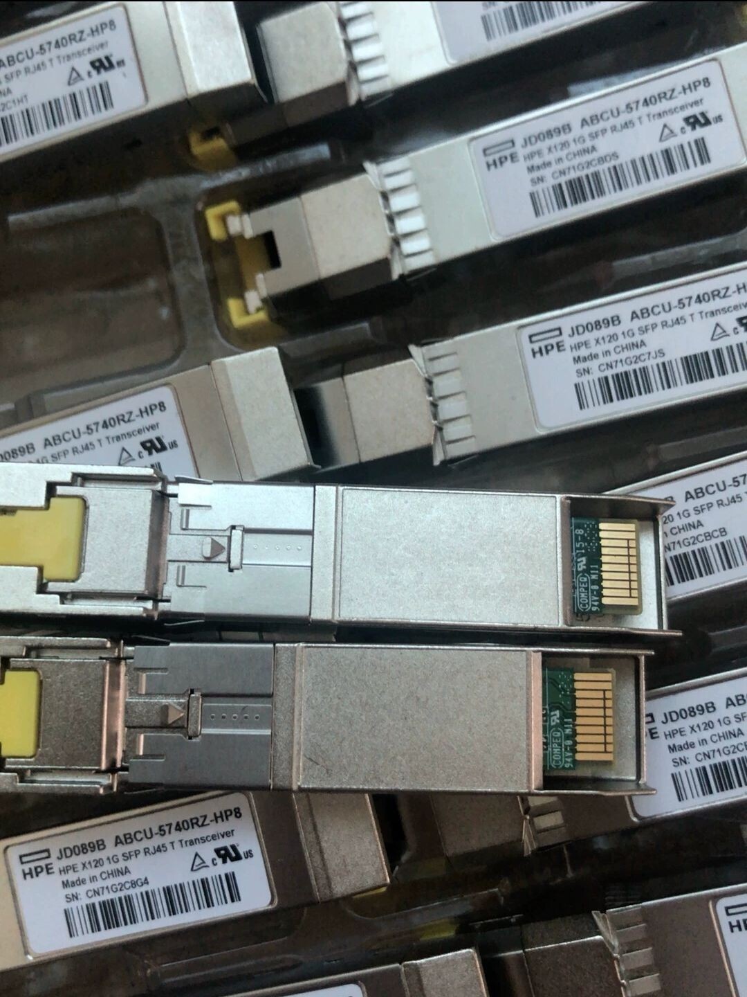 2PCS HP JD089B X120 1G SFP (RJ-45) 1000BASE-T Transceiver Module ABCU-5740RZ-HP8