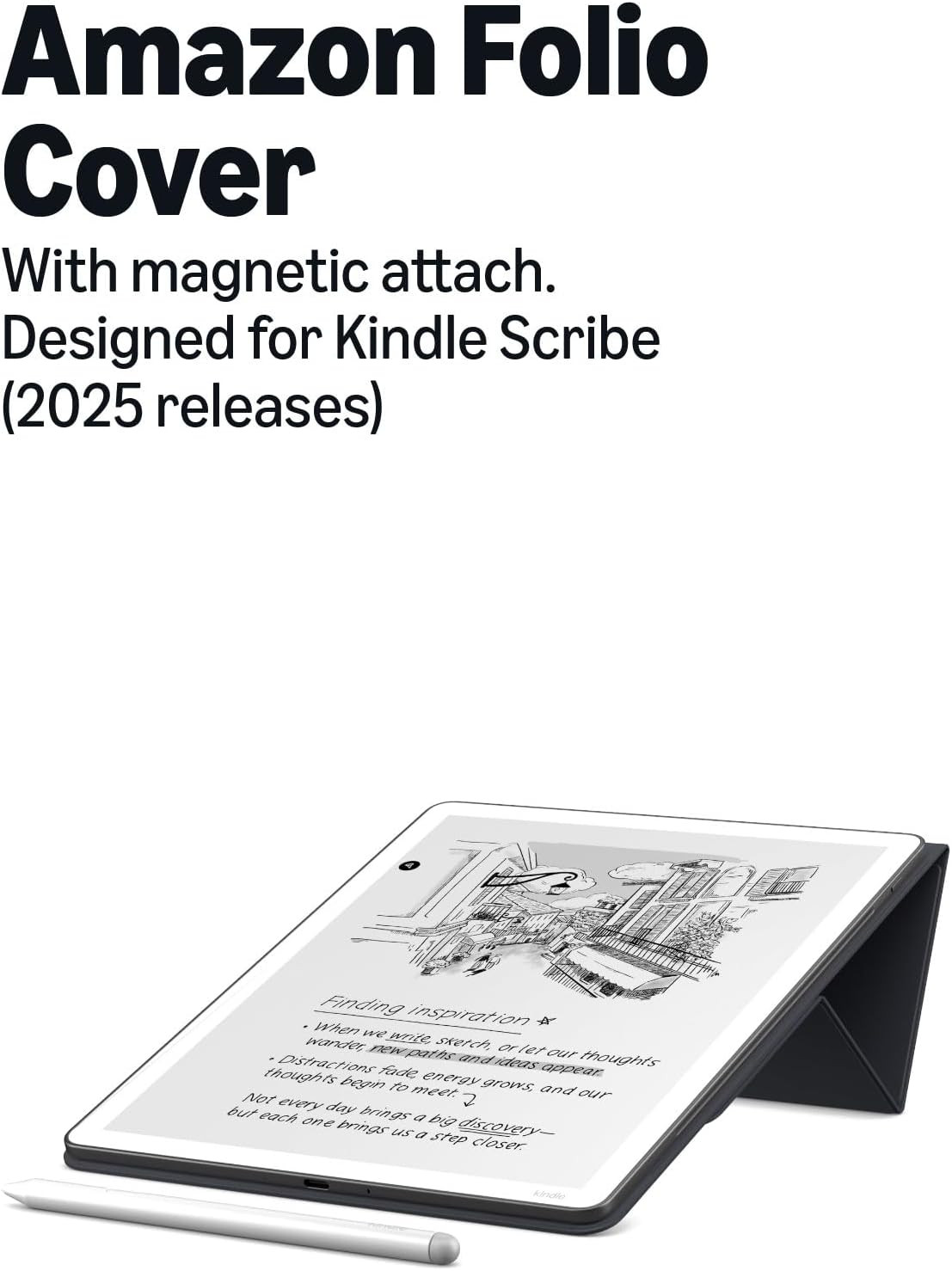 Kindle Scribe Folio Cover with Magnetic Attach, Designed with Sustainability in