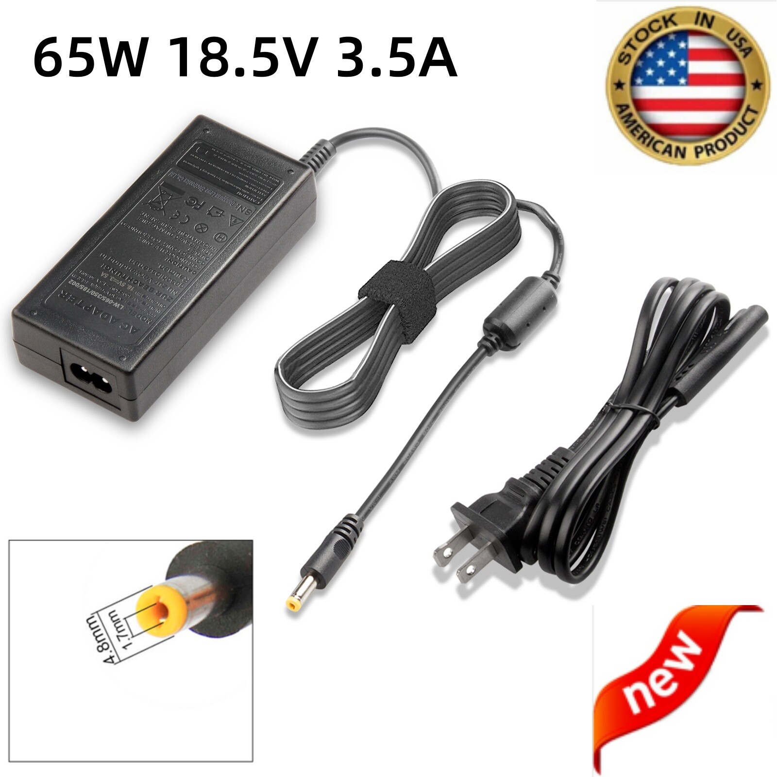 65W AC Power Adapter Charger for HP Compaq Presario C300 C500 C700 F500 V2000 US