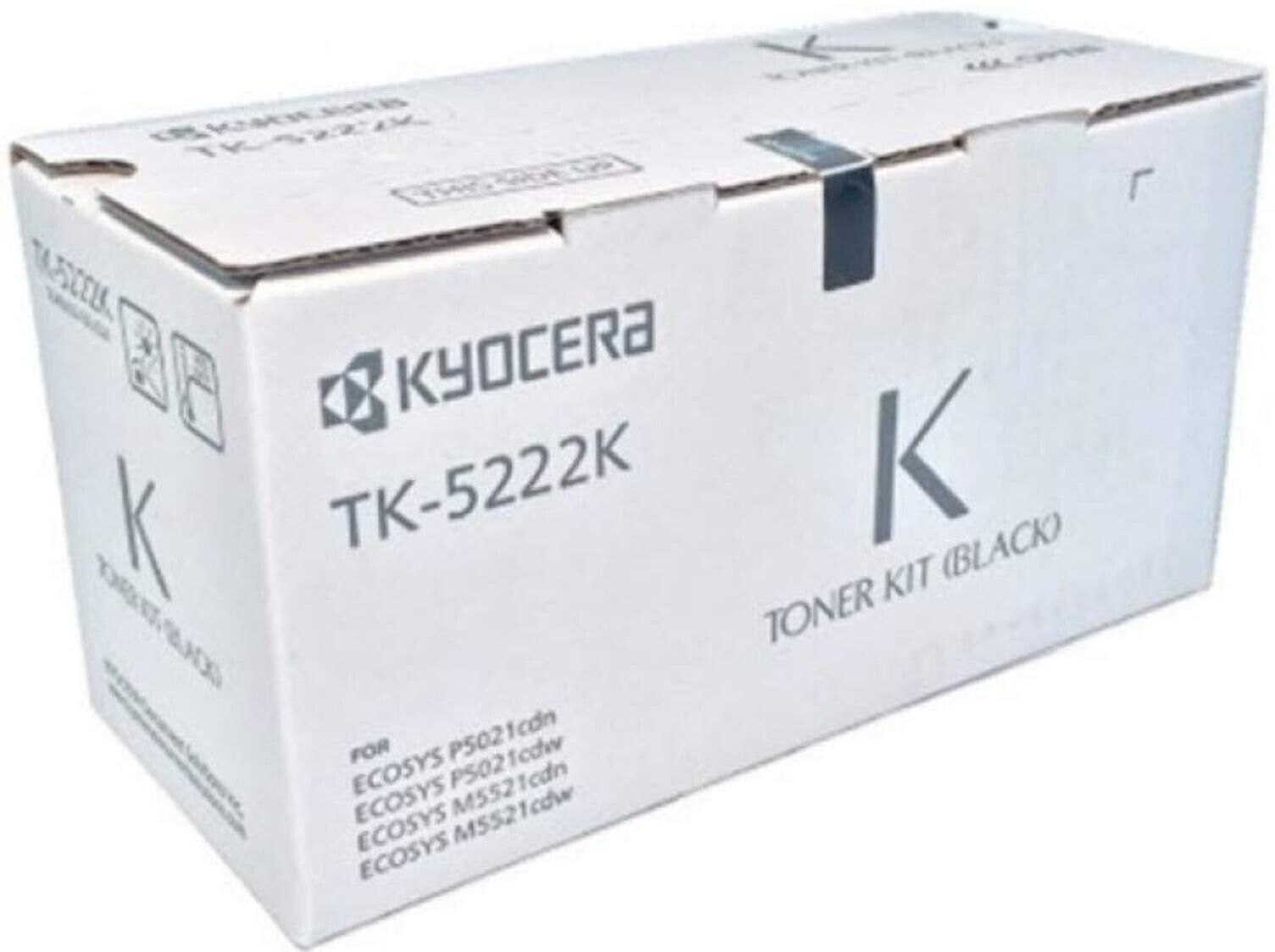 Kyocera 1T02R90US1 Model TK-5222K Black Toner Cartridge, Up to 1200 Pages Yield