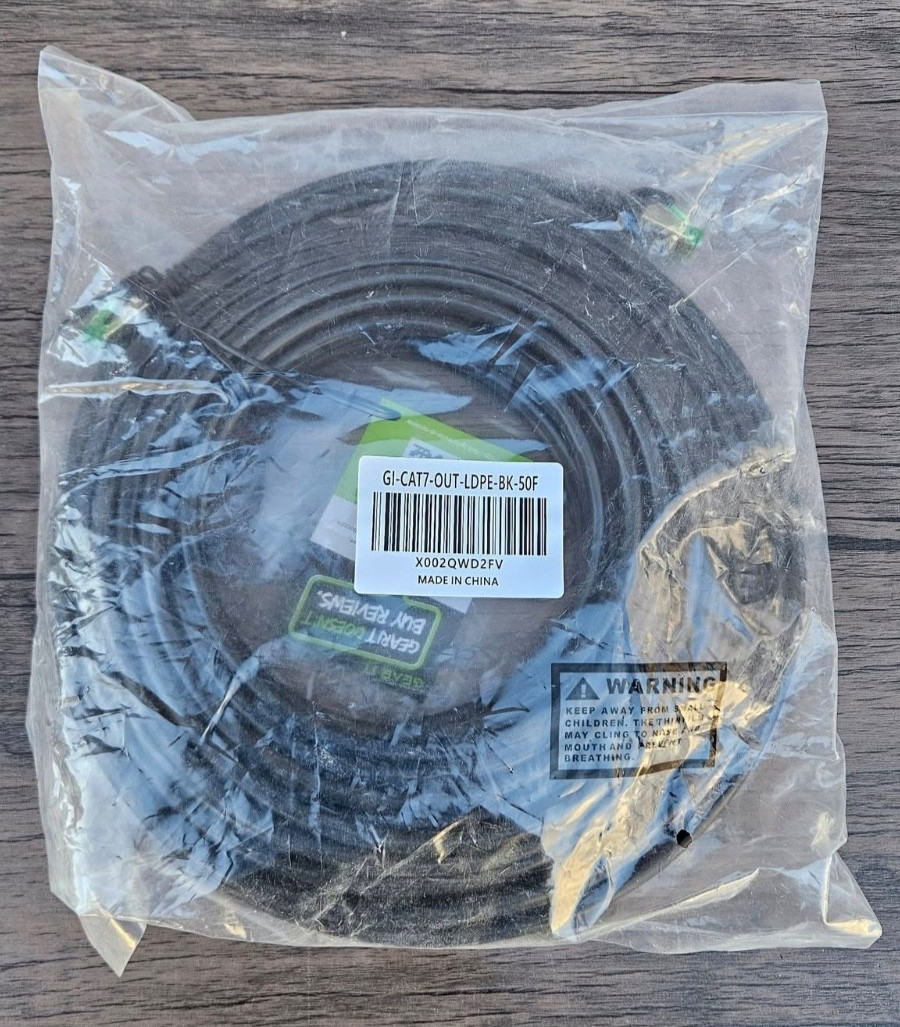 GEARIT Cat7 Outdoor Ethernet Cable (50ft) LDPF R5