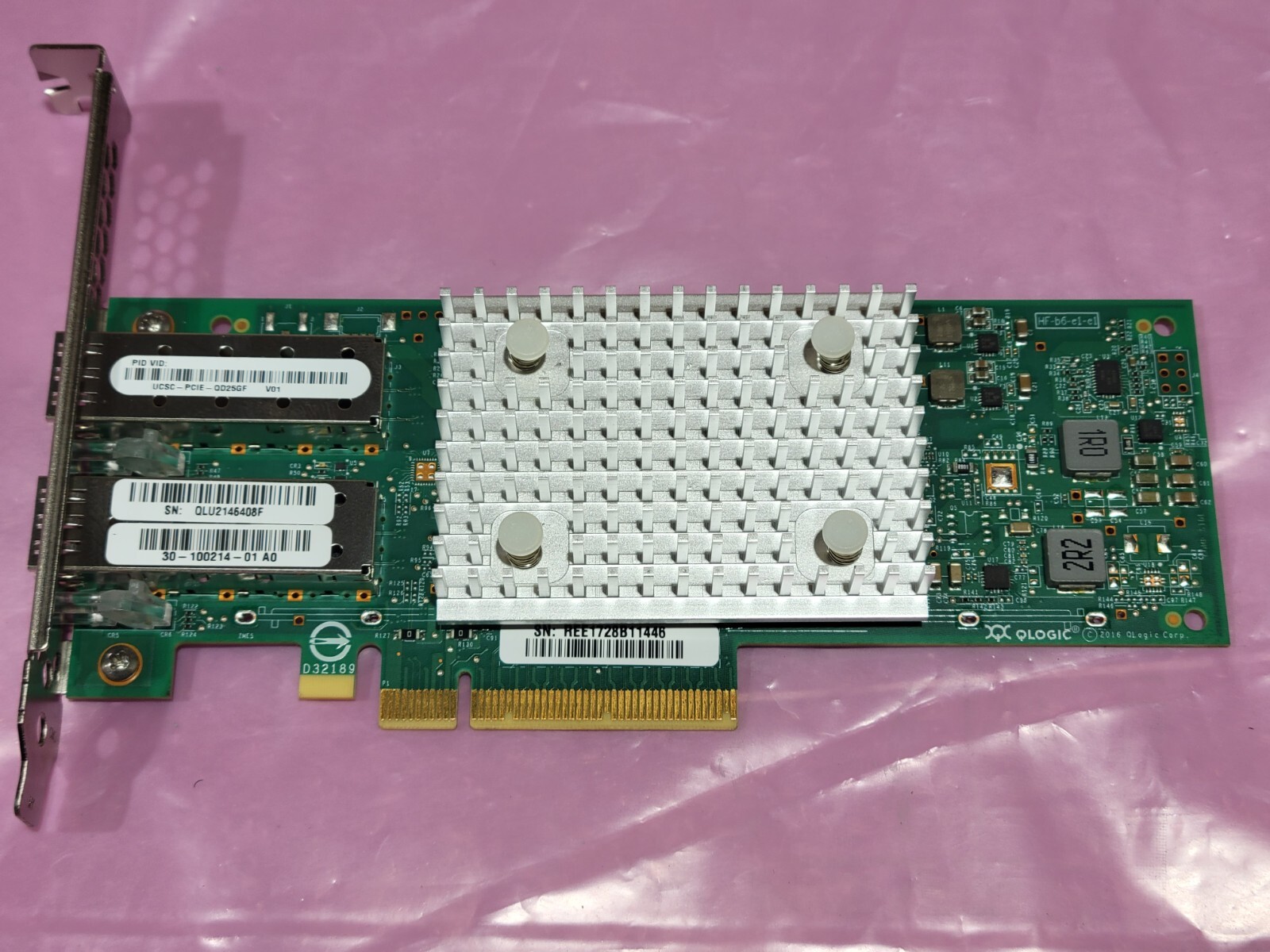 CISCO UCSC-PCIE-QD25GF QLOGIC QL41212HLCU-CI AH2010406-43 2-PORT NETWORK card