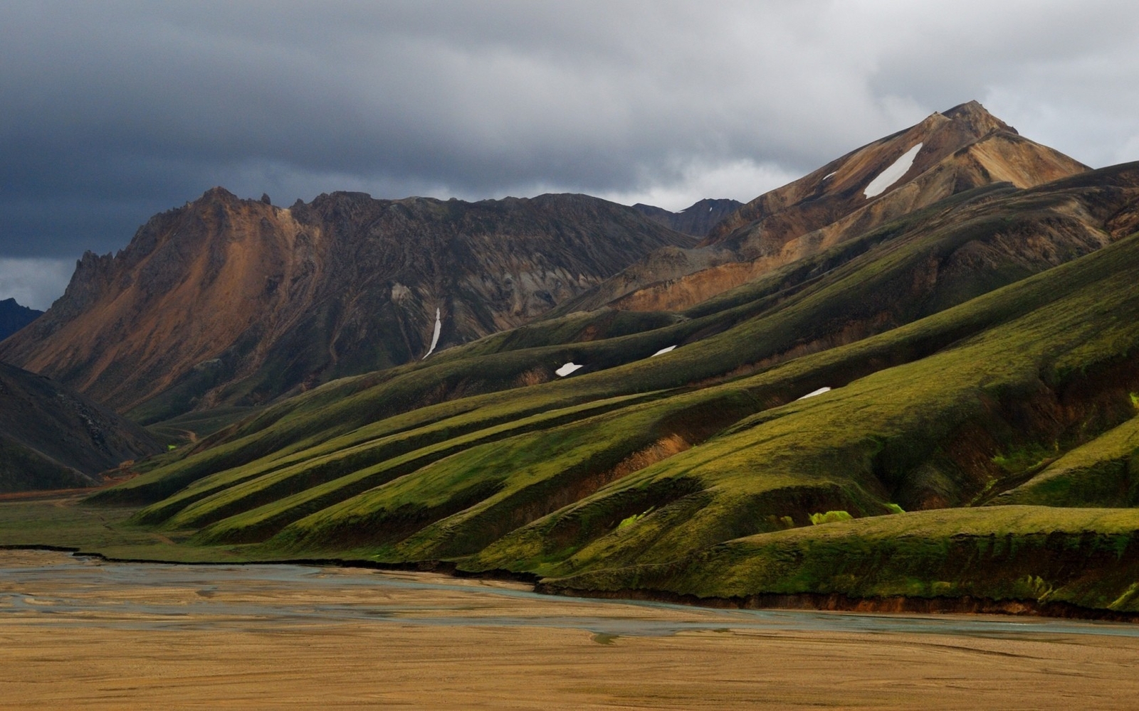 Landscape nature iceland landmannalaugar Custom Gaming Mat Desk
