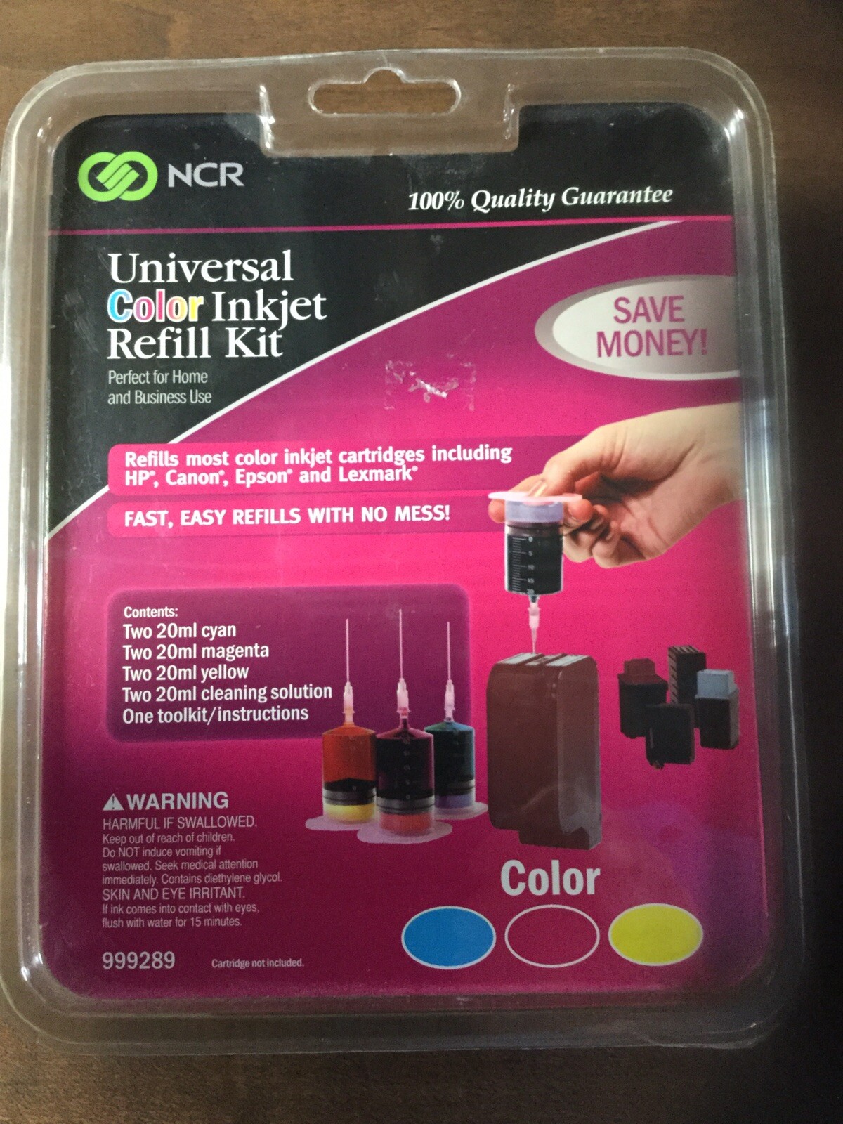 NCR Universal Color Inkjet Refill Kit NIP 2011 999289 For HP Canon Epson Lexmark