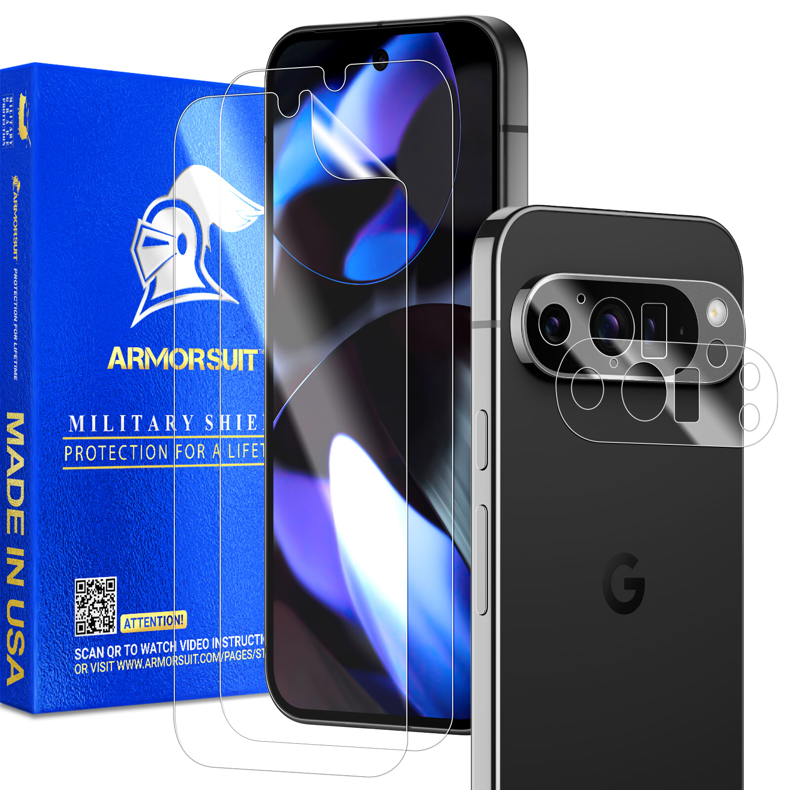 Armorsuit [2+2Pk] Screen Protector Google Pixel 9 Pro XL+ Film Camera Protector