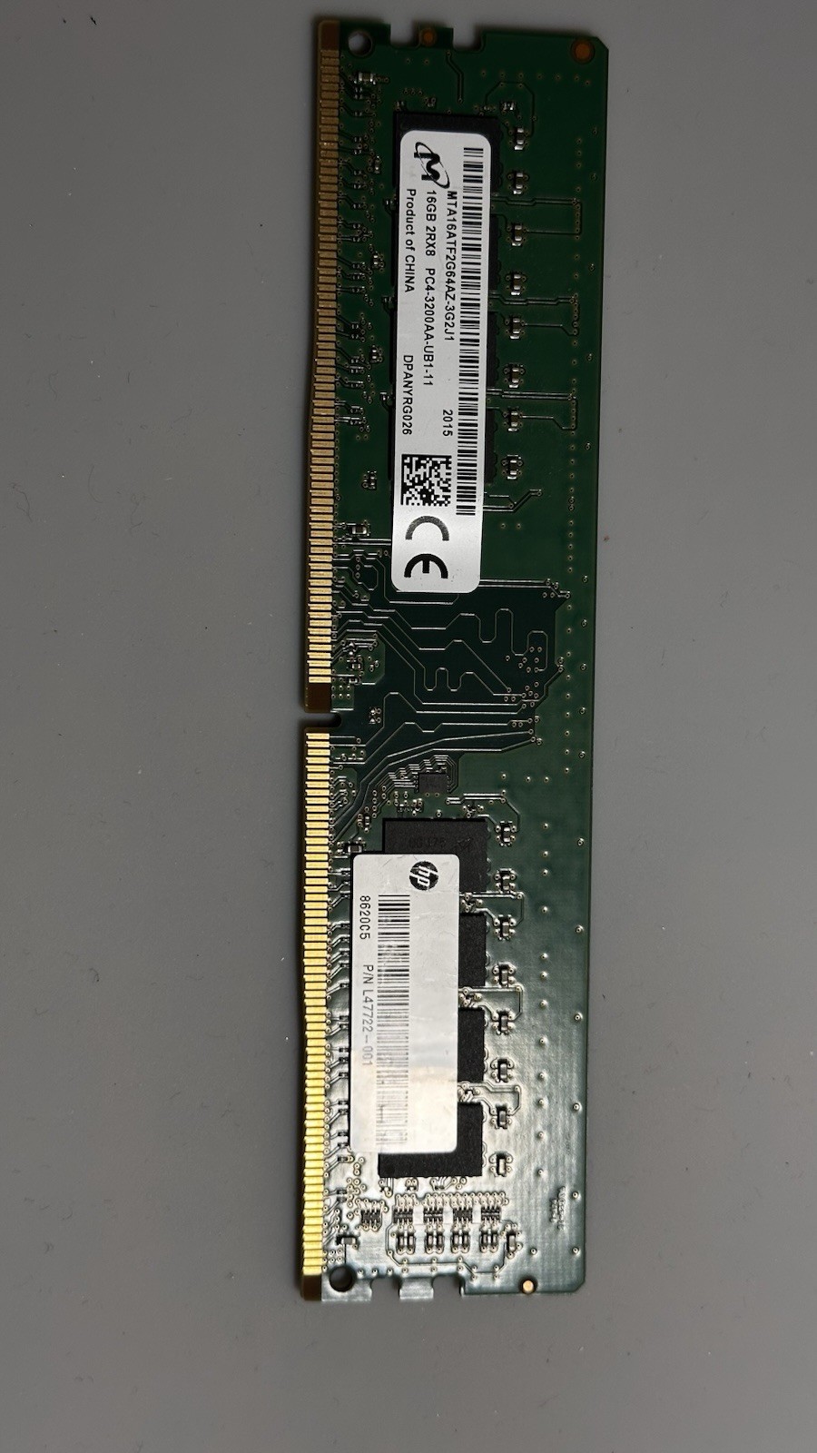 Micron 16GB DDR4-3200 UDIMM Desktop RAM MTA16ATF2G64AZ-3G2J1