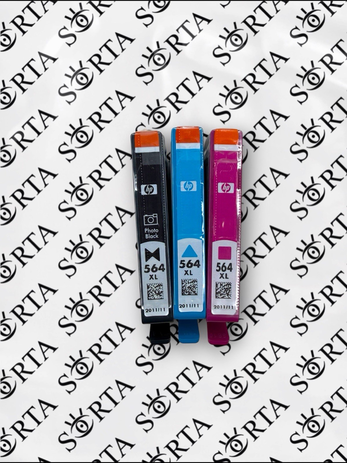 Lot Of 3 Sealed NOS Genuine HP 564XL High-Yield Ink Cartridge Cyan Magenta Black
