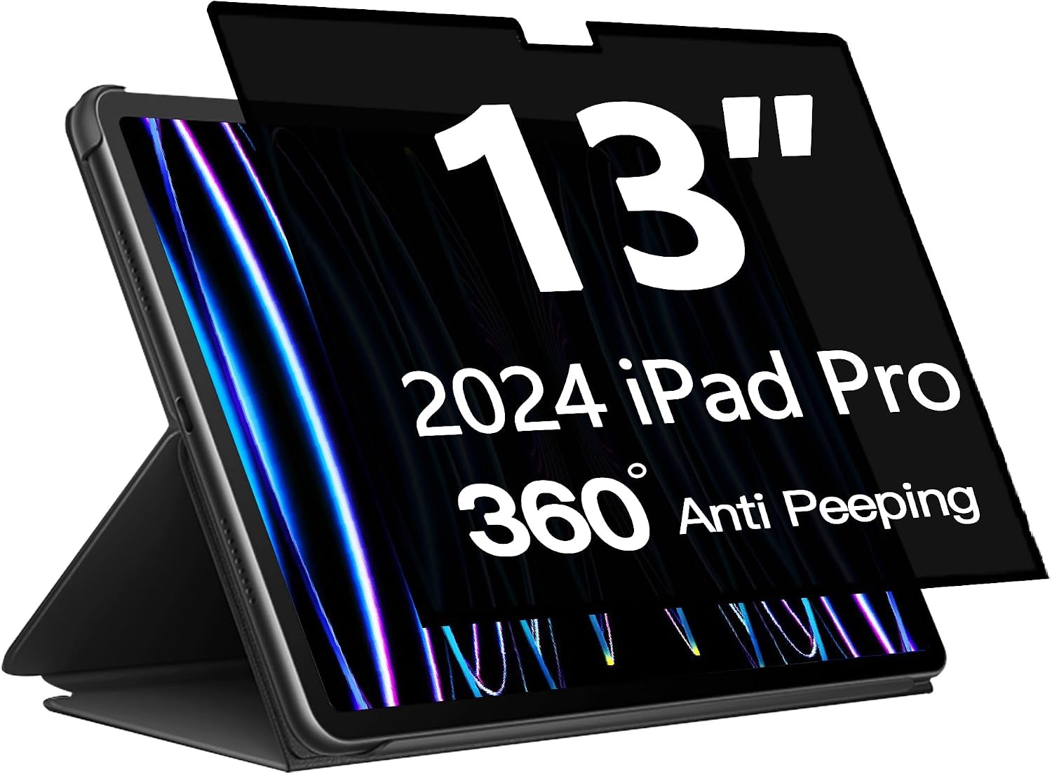 360° Privacy Screen Protector for iPad Pro 13 Inch 2024 Anti Blue Light Anti-Spy