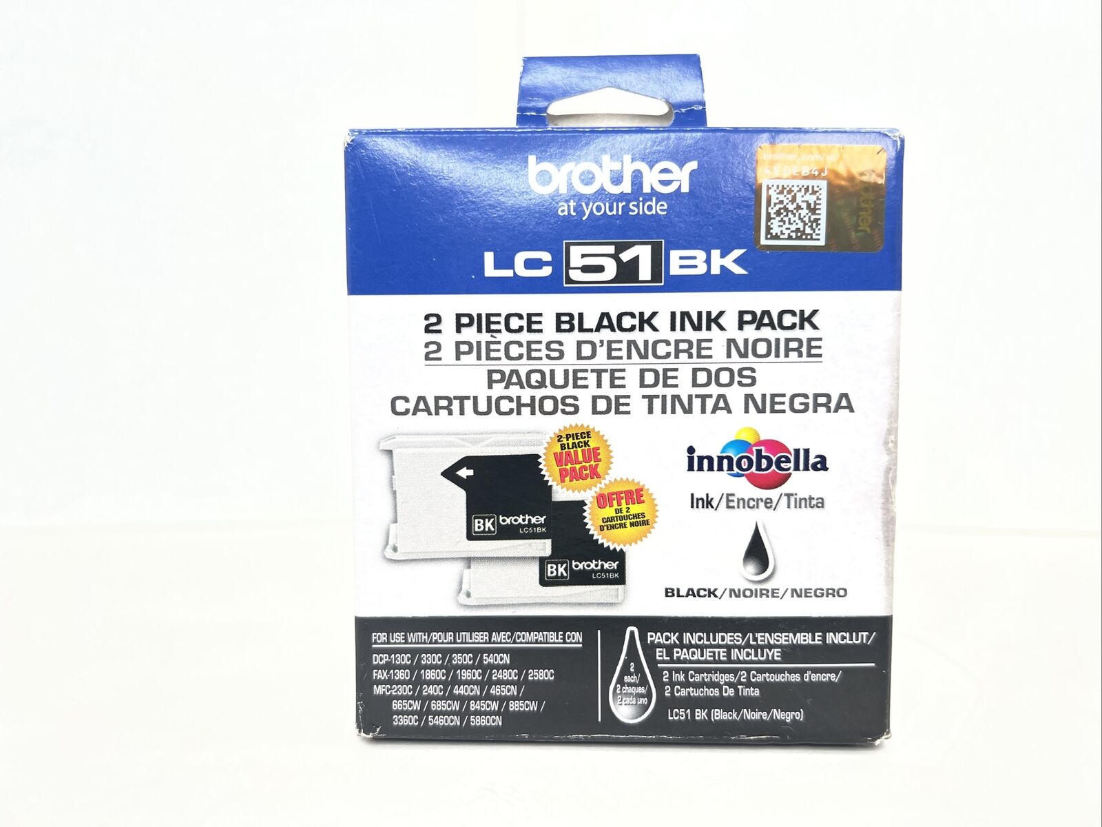 Genuine Brother LC512PKS Black Ink 2-Pack Ink Cartridges NEW IN OPEN BOX. *I*