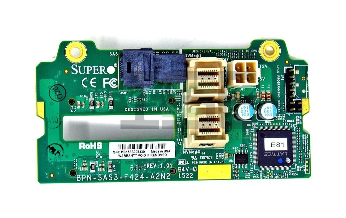 SuperMicro BPN-SAS3-F424-A2N2 2 x 3.5" Hybrid Ports Backplane (SAS3/SATA3/NVMe)