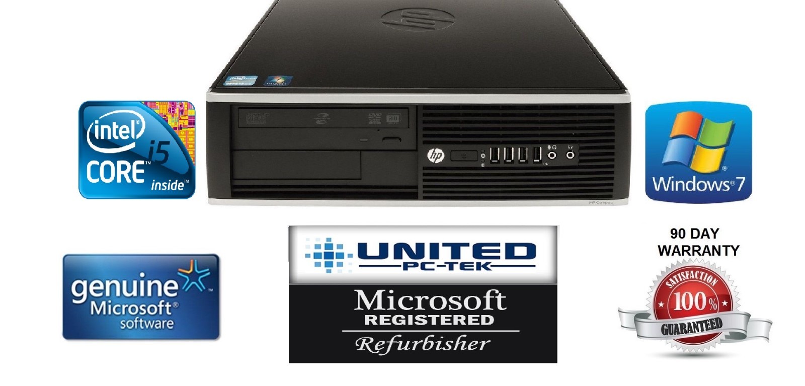 HP Computer  250GB Win 7 Professional I5 Quad Core up to 3.4GHz 8GB Desktop PC