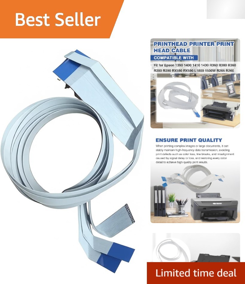 Epson Print Head Cable: Reliable Replacement for L1800 R380 RX590 Enhancements