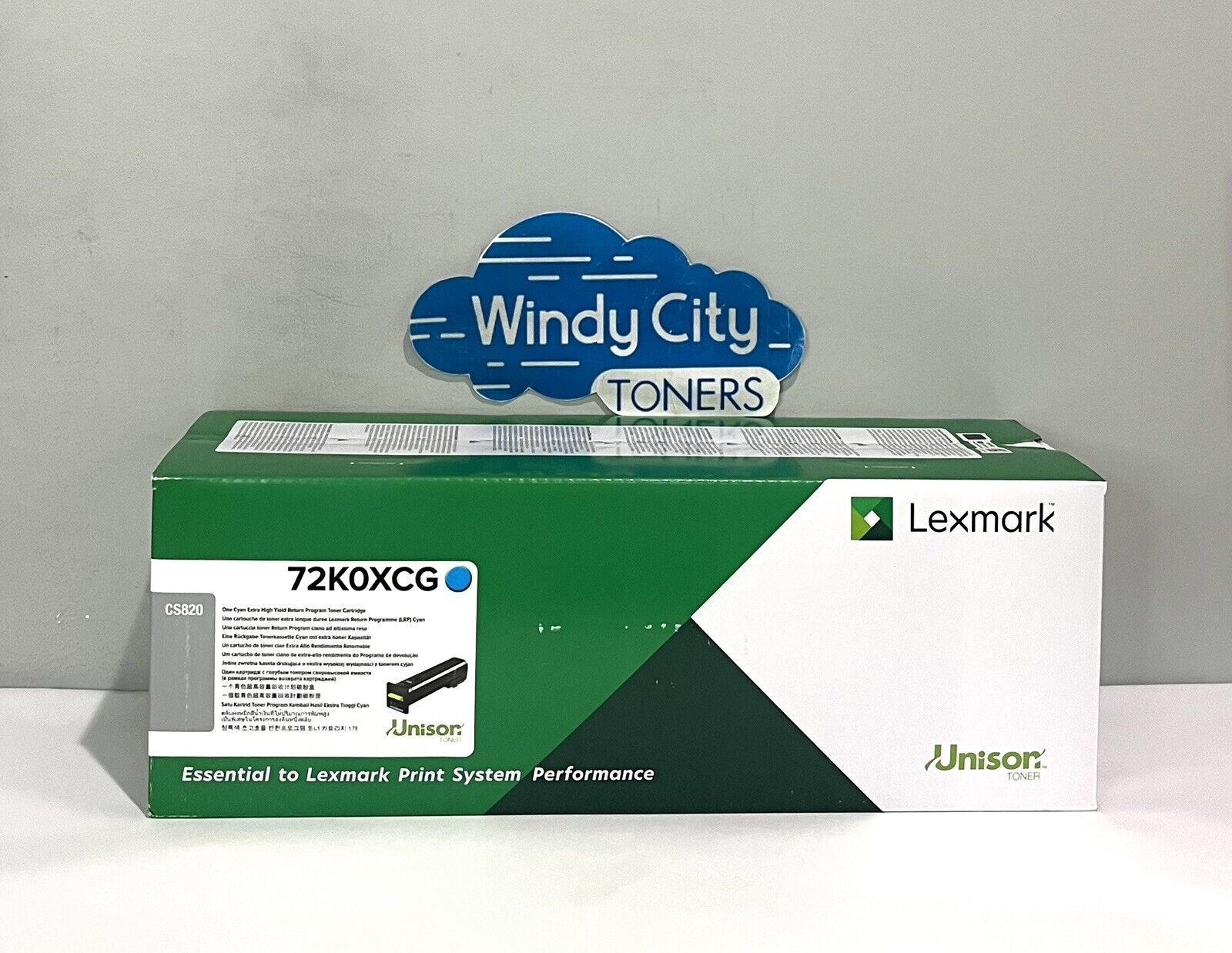 Lexmark 72K0XCG Cyan Extra High-Yield Return Program Toner For CS820 Genuine New
