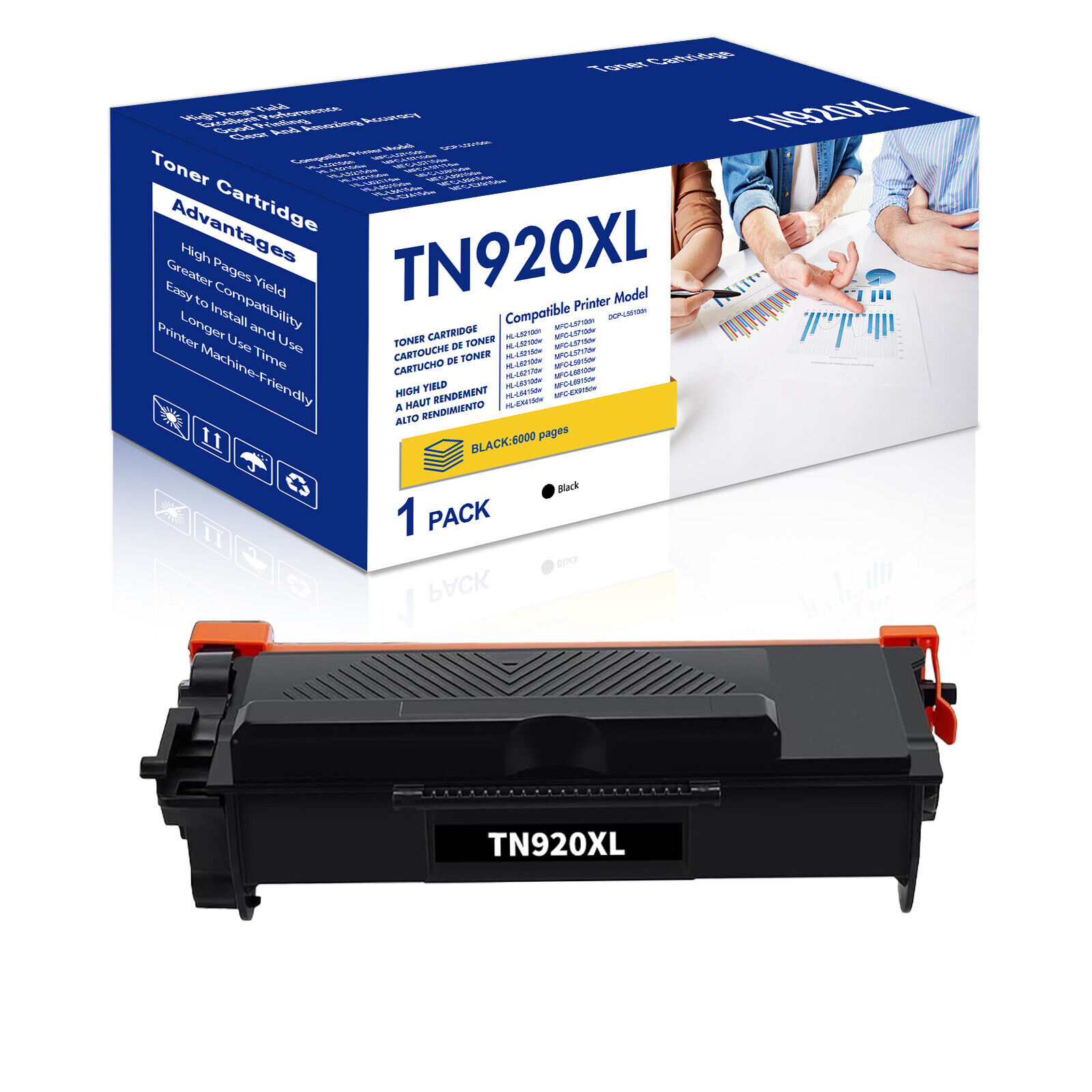1PK Black TN920 fits for Brother TN920 Toner Cartridge MFC-L6810DW MFC-L6915DW