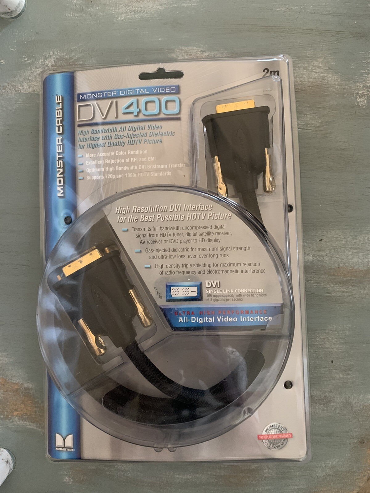 Monster Cable DVI400 DVI-D M/M digital video cable 2 meter 6.6 feet