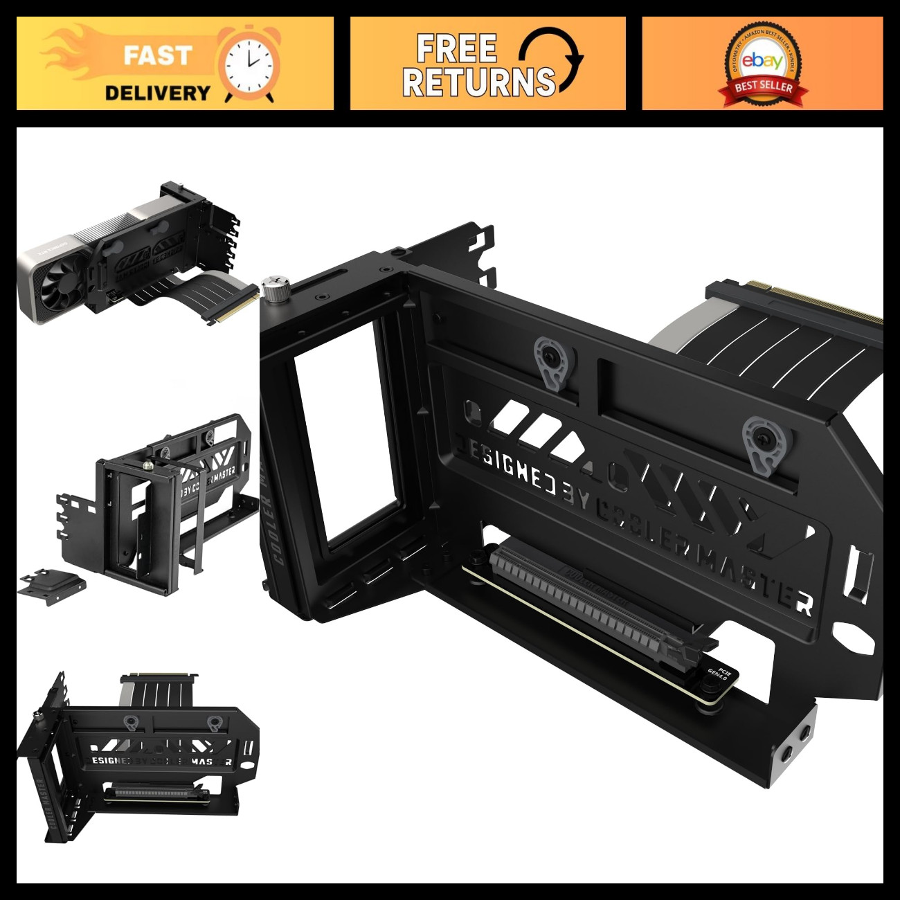 Vertical GPU Holder Kit V3 for E-ATX/ATX/mATX PC Cases, Adjustable Video Card Su