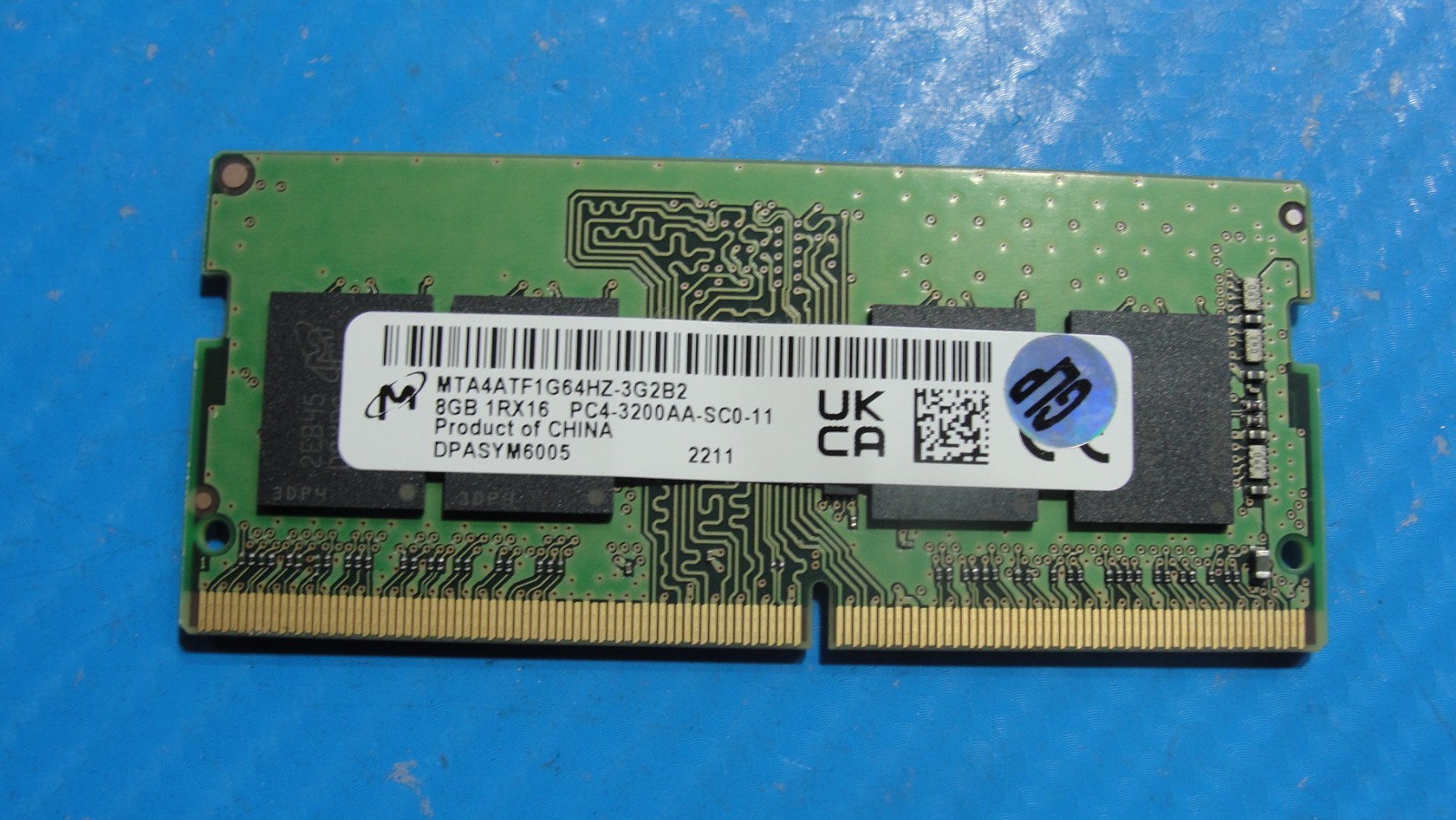 Dell 5430 Micron 8GB 1Rx16 PC4-3200AA Memory RAM SO-DIMM MTA4ATF1G64HZ-3G2B2