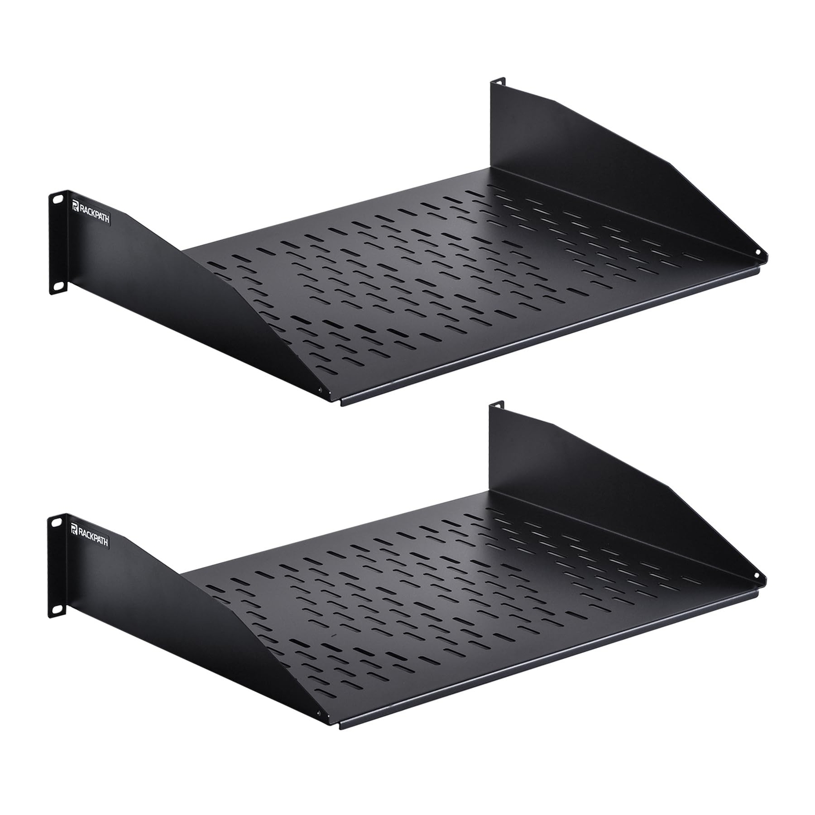 RackPath 2U Cantilever Universal Rack Shelf - 14in Deep – Rackmount Shelf 