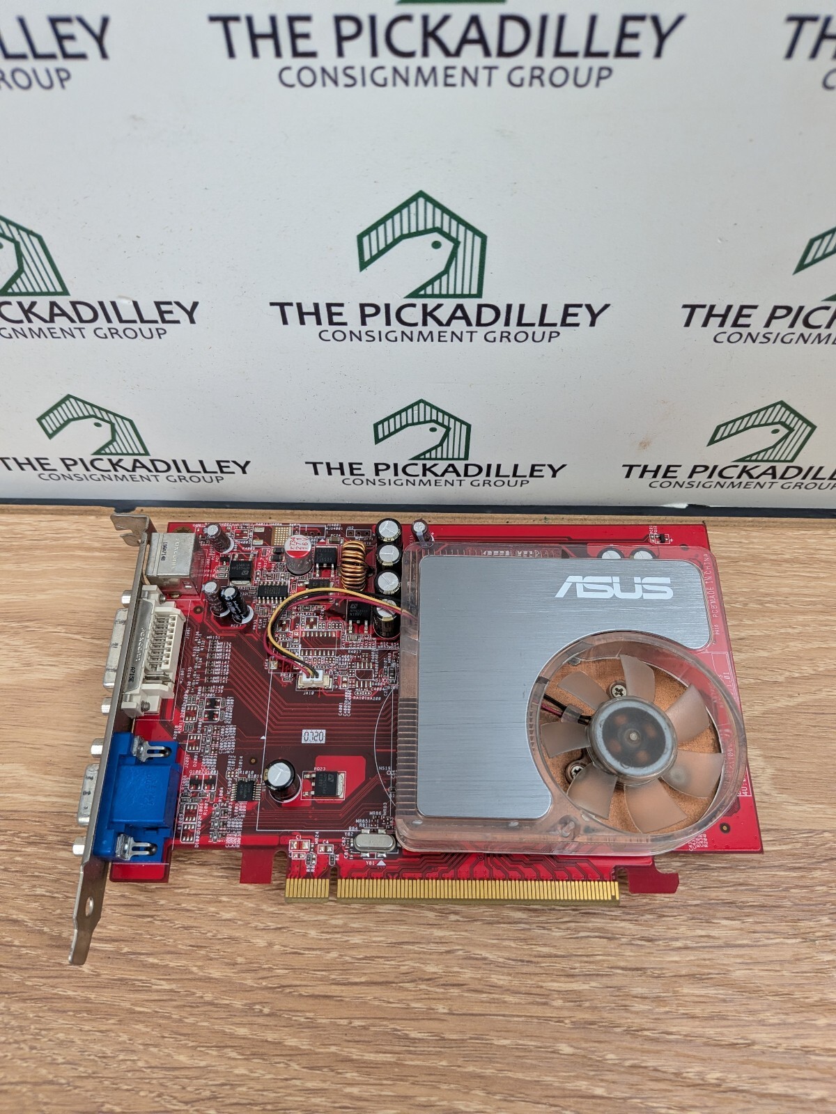Vintage ASUS EAX1550 TD 256MB PCI Graphics Card Red with Cooling Fan