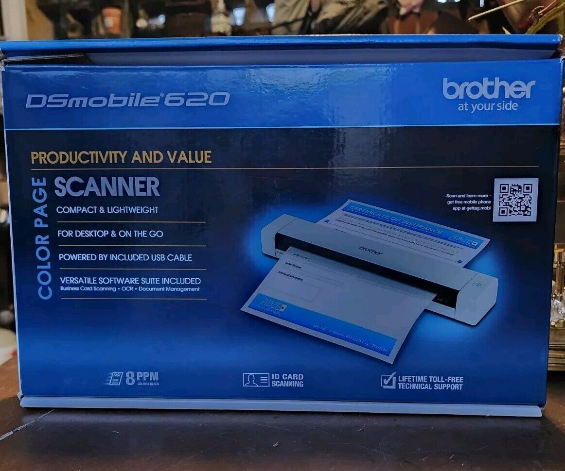 Brother DSmobile 620 Compact Mobile Color Scanner  NEW Factory Sealed 🔥