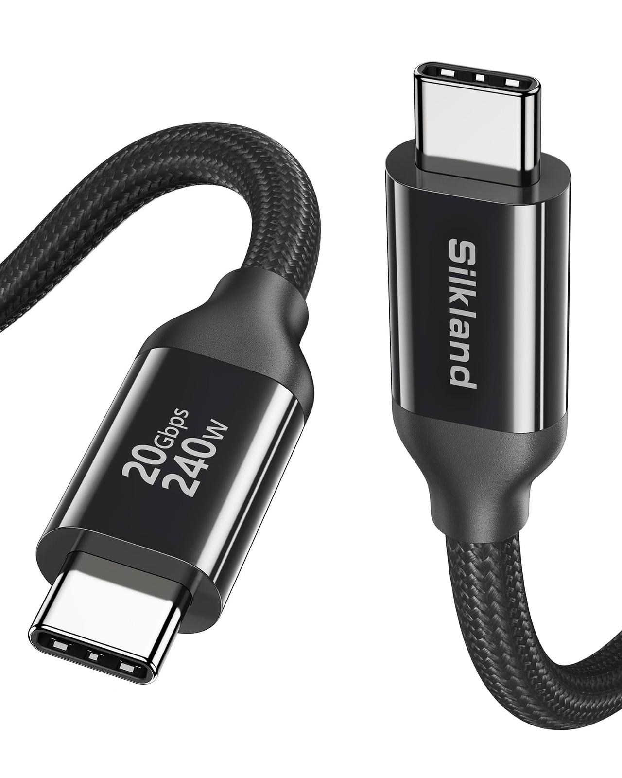 Silkland USB 4 Cable 16.5FT/5M, 20Gbps Data Transfer, 5K/4K@60Hz, 240W 15 Feet