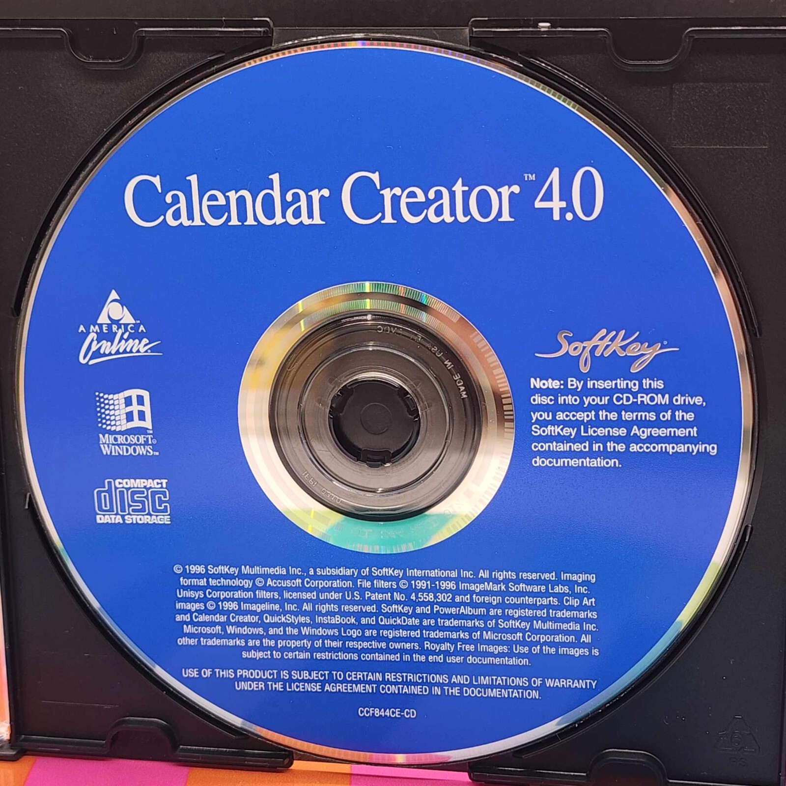 VTG 1996 SoftKey Multimedia Calendar Creator 4.0 CD-ROM Windows 95 3.1