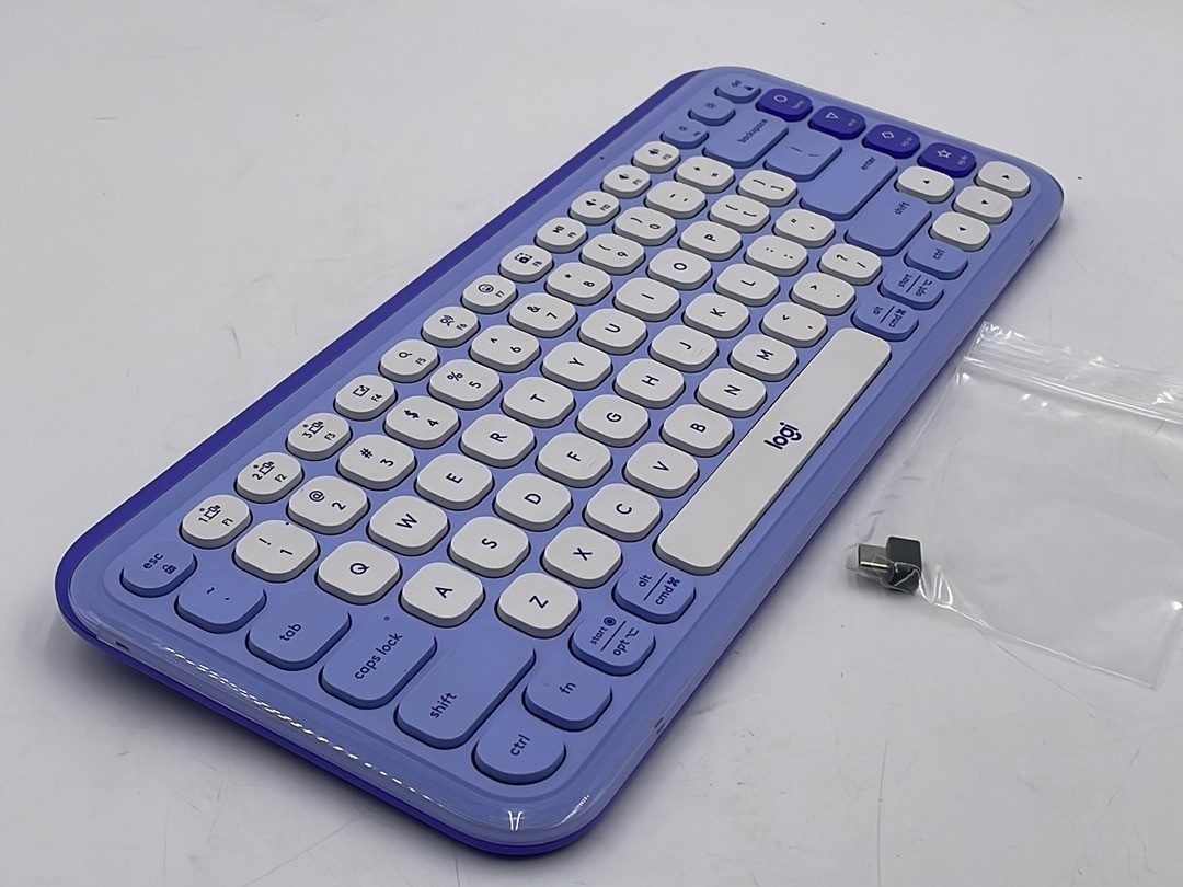 Logitech POP ICON Keys Wireless Bluetooth Keyboard - Lilac and Off-White