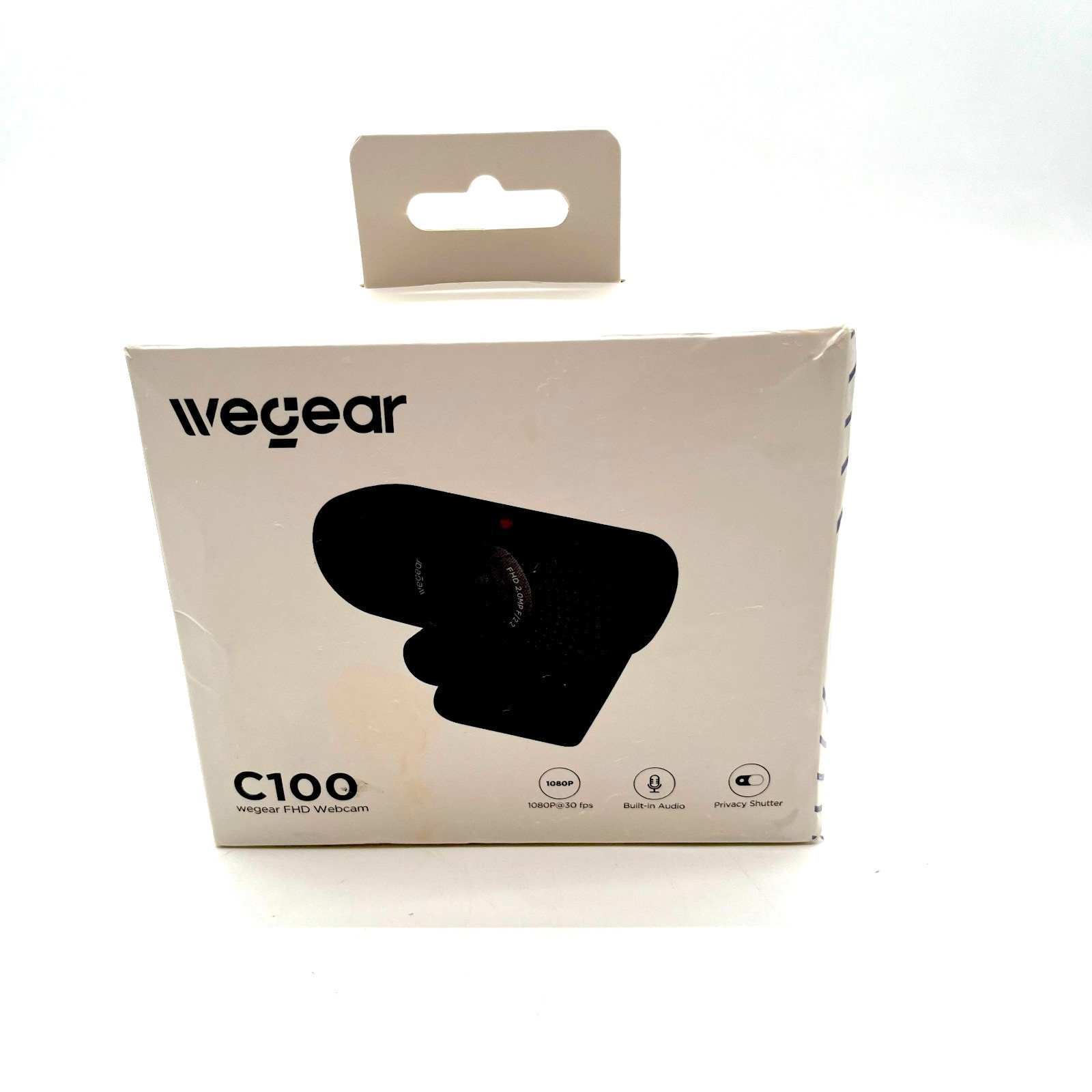WEGEAR Full High Definition 1080p Webcam w/ Built-In Audio Model C100 - Black 