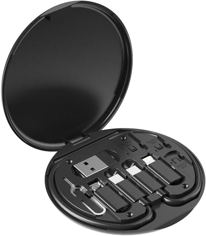 ZALUJMUS USB-C Data Cable Storage Box Organizer Adapter