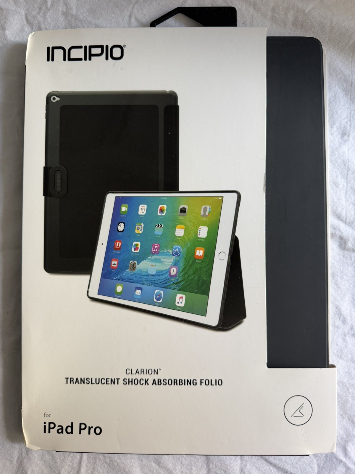Incipio Clarion Folio Case for iPad Pro 12.9” Black NEW Sealed Shock Absorbing