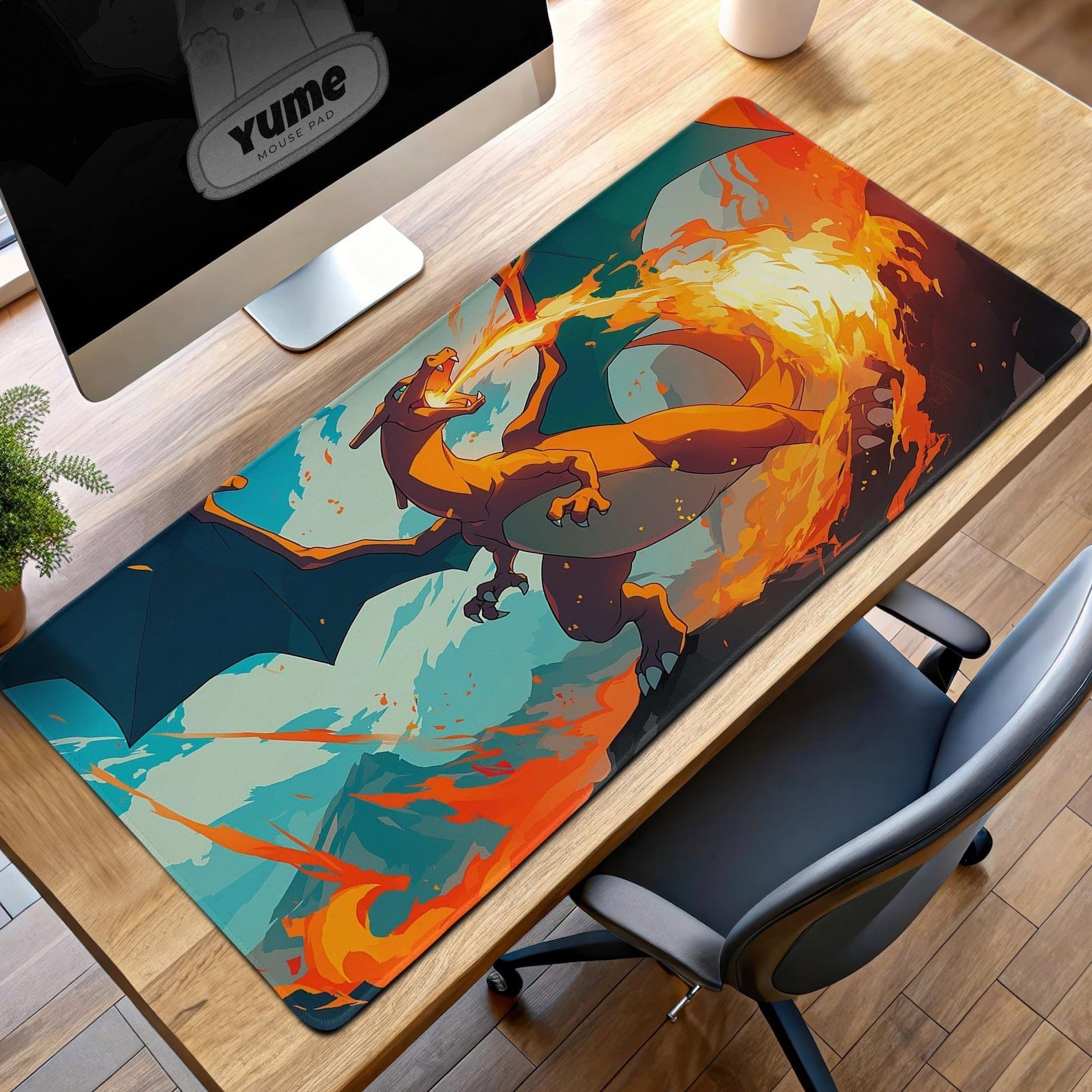 Charizard Fire Blast Gaming Mouse Pad Desk Mat Accessories