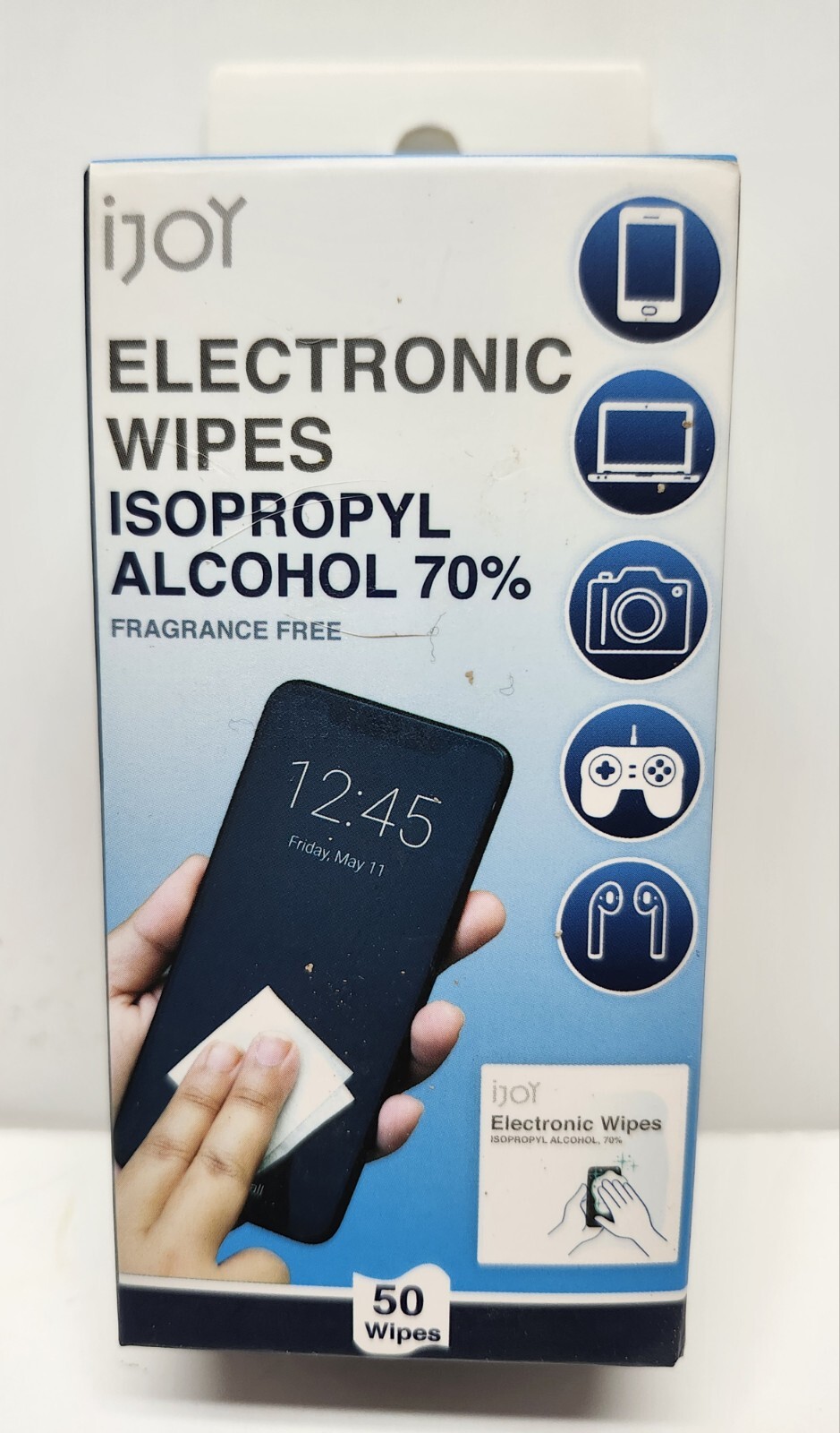 Ijoy Electronic Wipes Isopropyl Alcohol 70% Non-Toxic 50 Wipes - NEW
