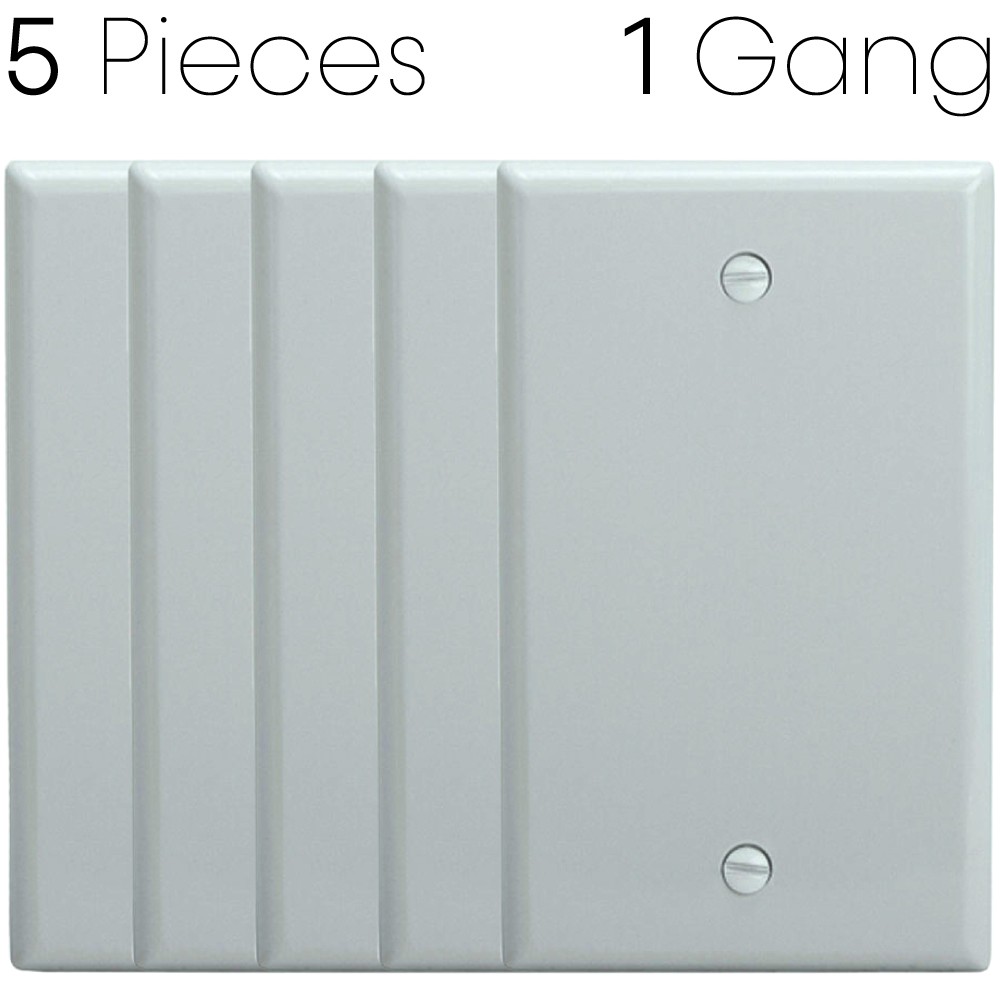 Blank WallPlate 1 2 Gang Wall Plate No Device Cover Face Plate Box Mount White