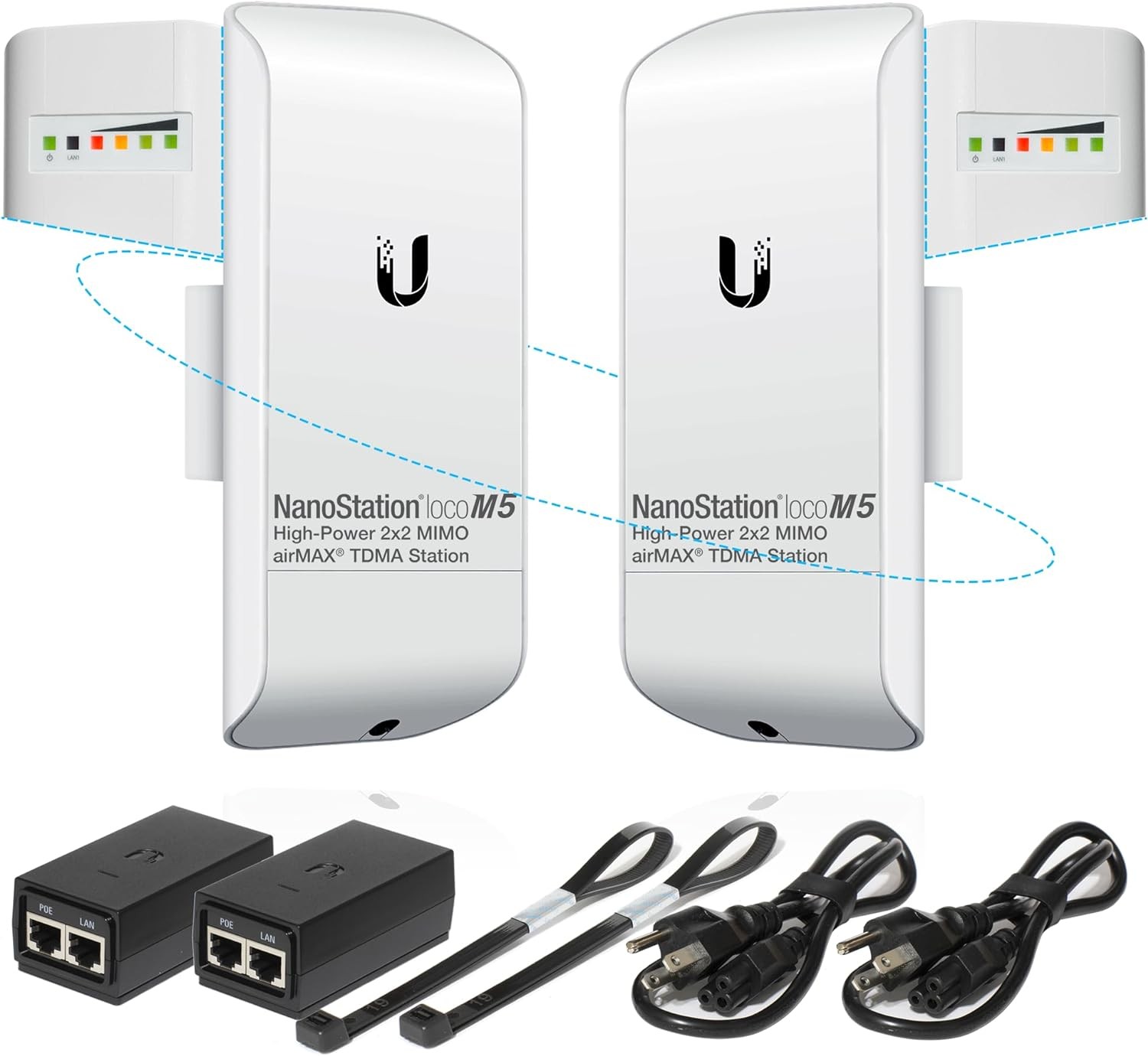 Wireless Bridge Ubiquiti LOCOM5 PRE-CONFIGURED, Bundle of 2 Ubiquiti... 