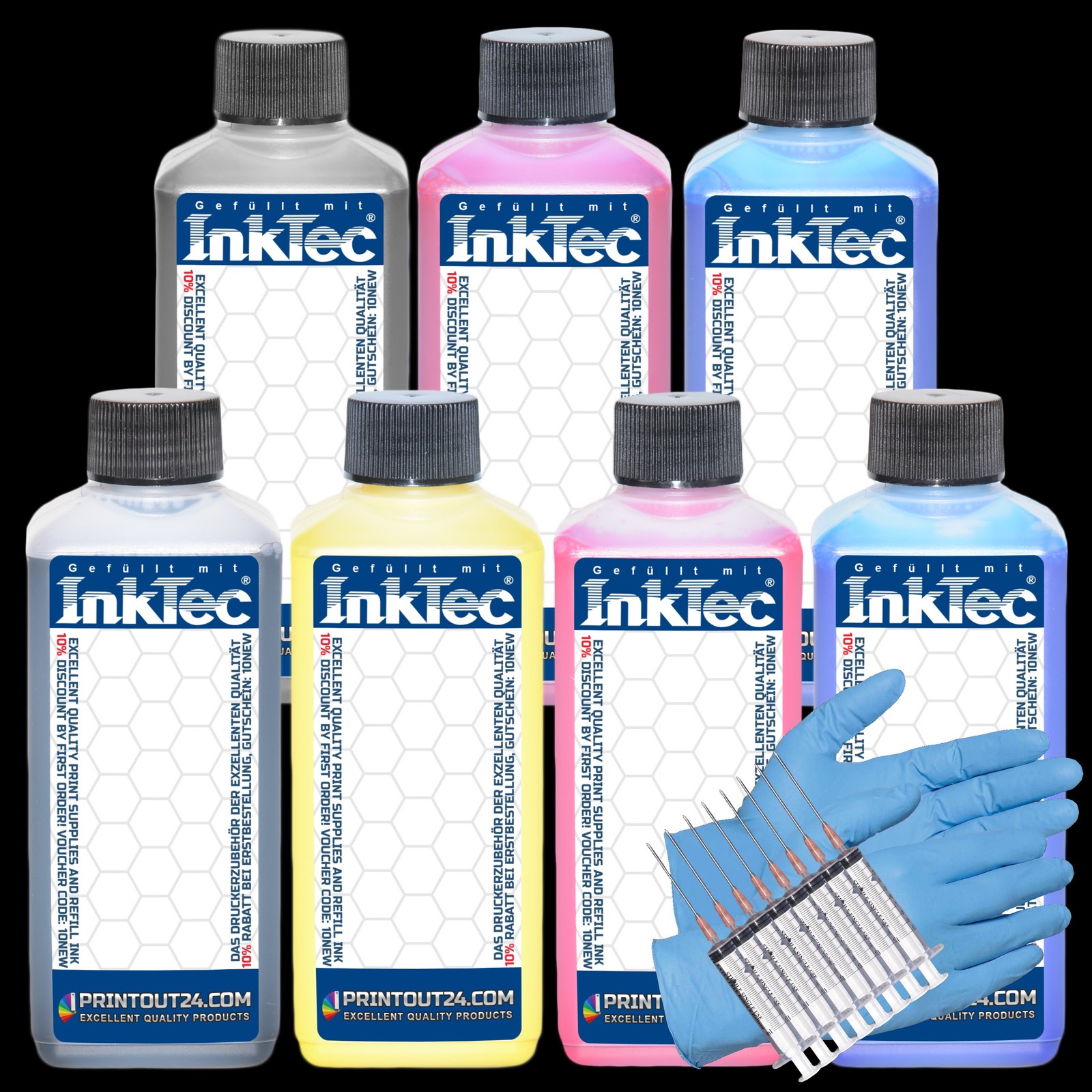 700Ml InkTec® Pigment Ink CISS Refill Ink Set For Epson Stylus Pro 7600 9600