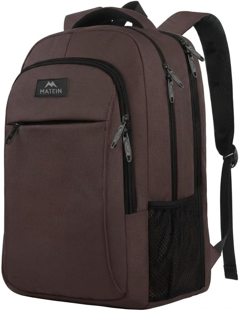 MATEIN Travel Laptop Backpack, 15.6 Inch College School Computer Bag, Grey