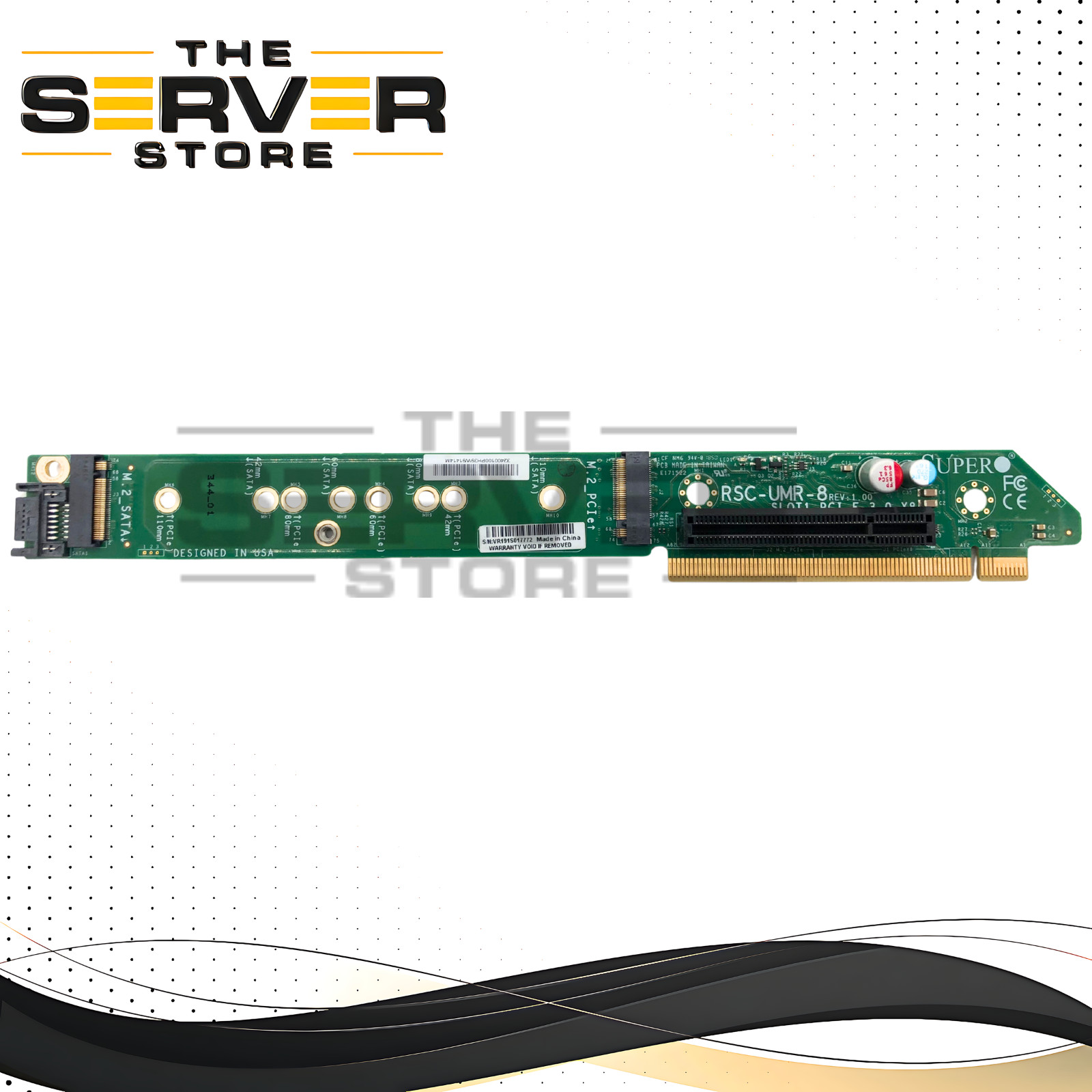 Supermicro 1U Ultra Riser Card 1x PCIe 2x M.2 SATA Slot 1 RHS RSC-UMR-8