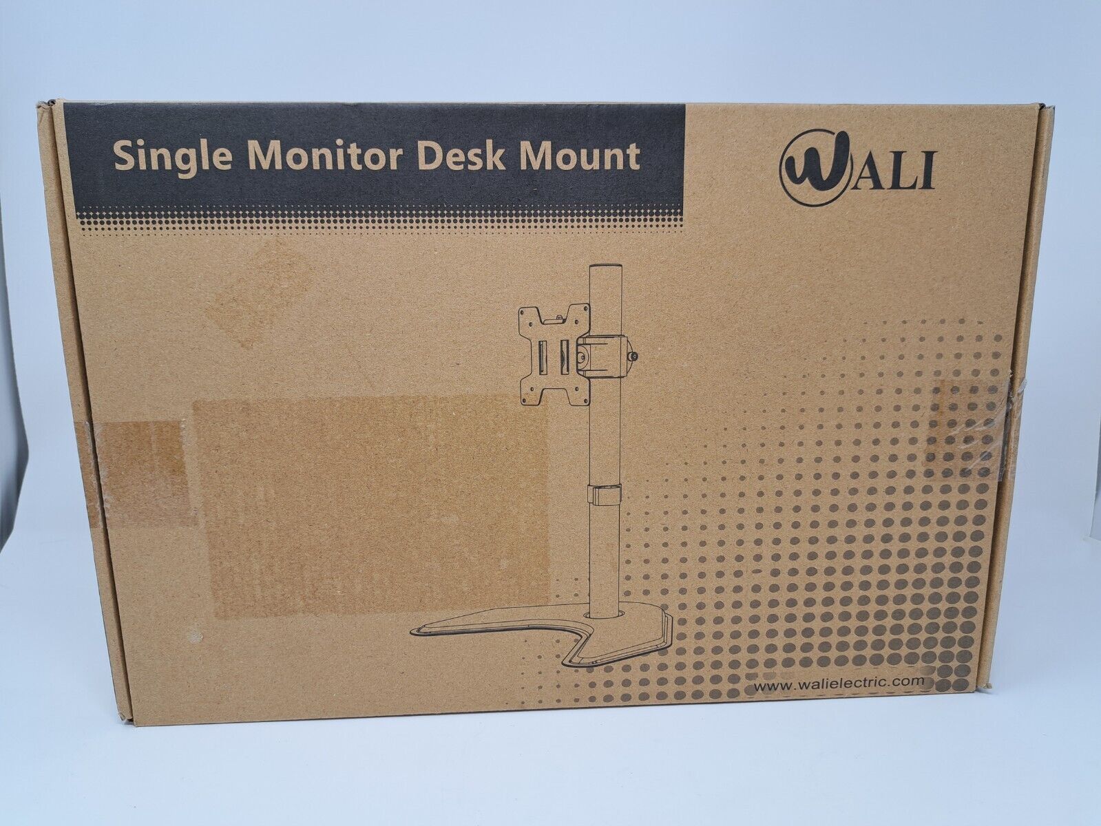 WALI Free Standing Single LCD Monitor Fully Adjustable Desk Mount Fits One up to