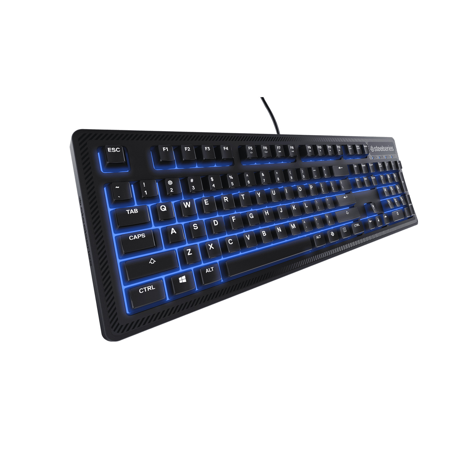 SteelSeries Apex 100 Gaming Keyboard - Tactile & Silent - Blue LED Backlit - Spl