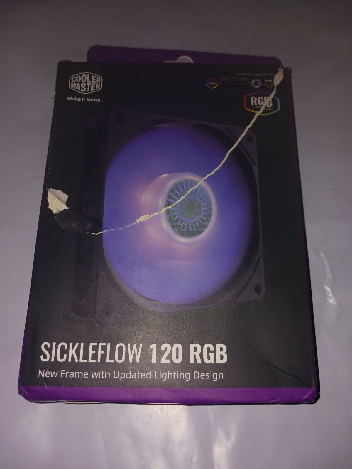 Cooler Master SickleFlow 120 RGB Desktop Fan MFX-B2DN-18NPC-R1 Open Damaged Box