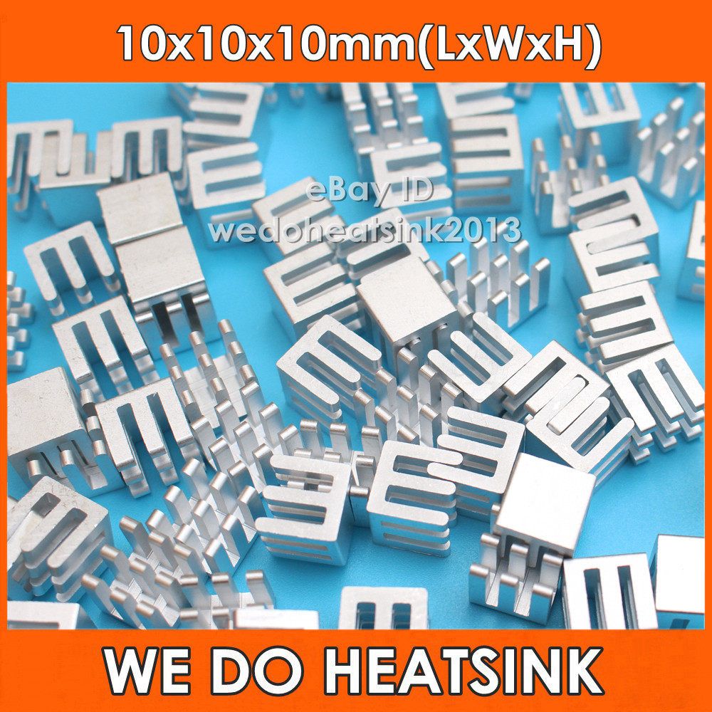 100pcs WE DO HEATSINK Aluminum 10*10*10mm Small Cube Heatsink Radiator Cooler