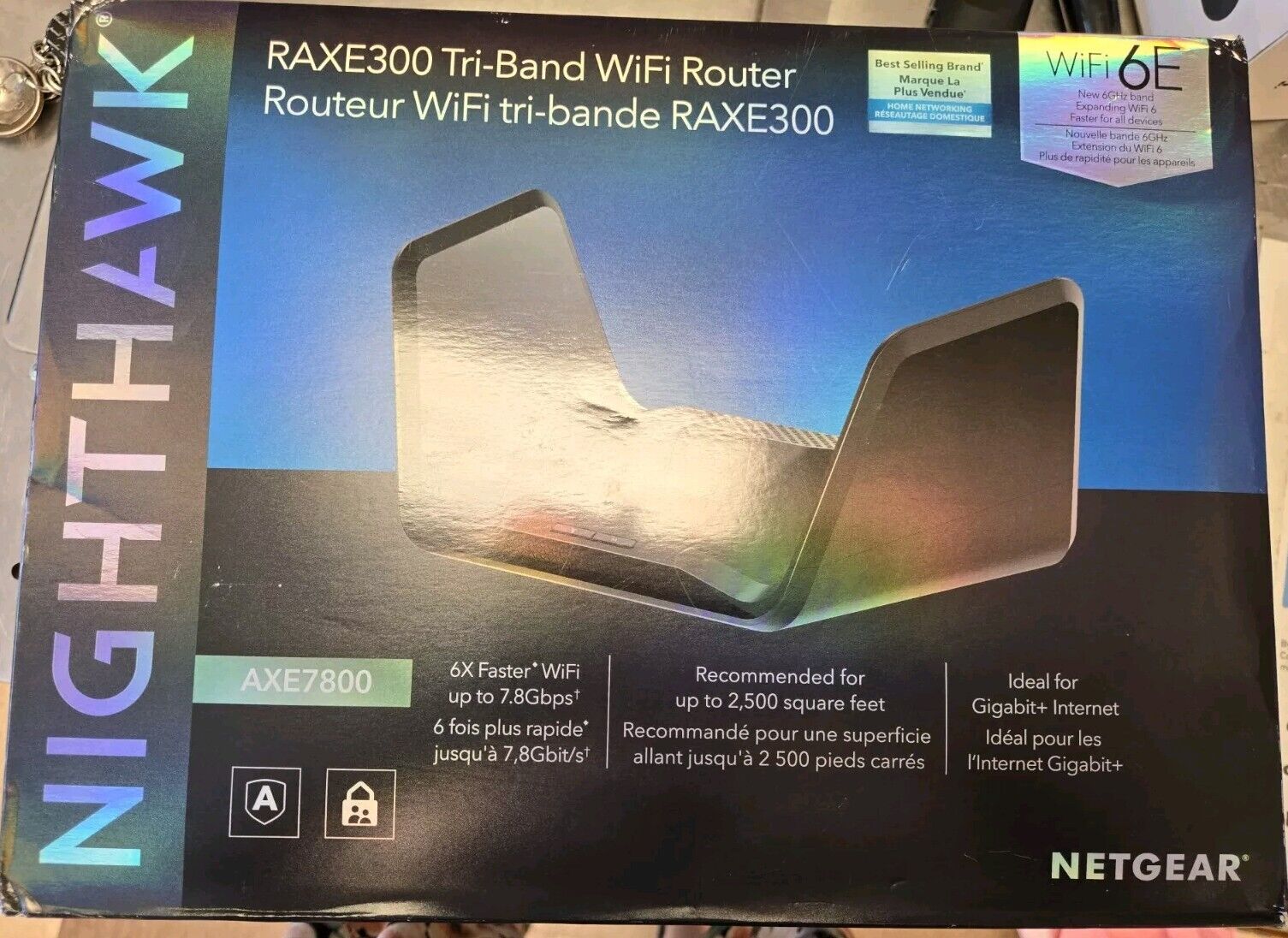 NETGEAR Nighthawk RAXE300 Tri-Band WiFi 6E Router (AXE7800)