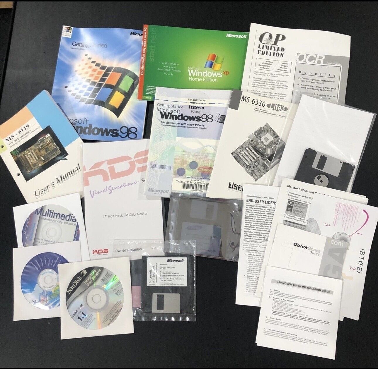 Microsoft Windows ‘98 complete set up and instruction manuals etc