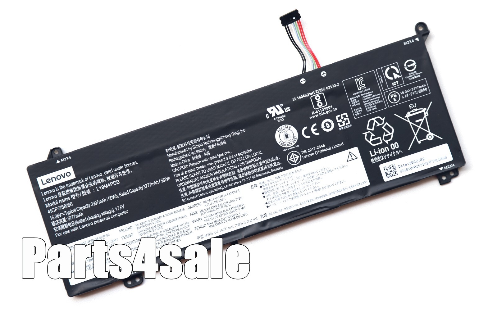 Genuine L19C4PDB L19M4PDB Battery for Lenovo ThinkBook 14s Yoga ITL 5B10Z21201