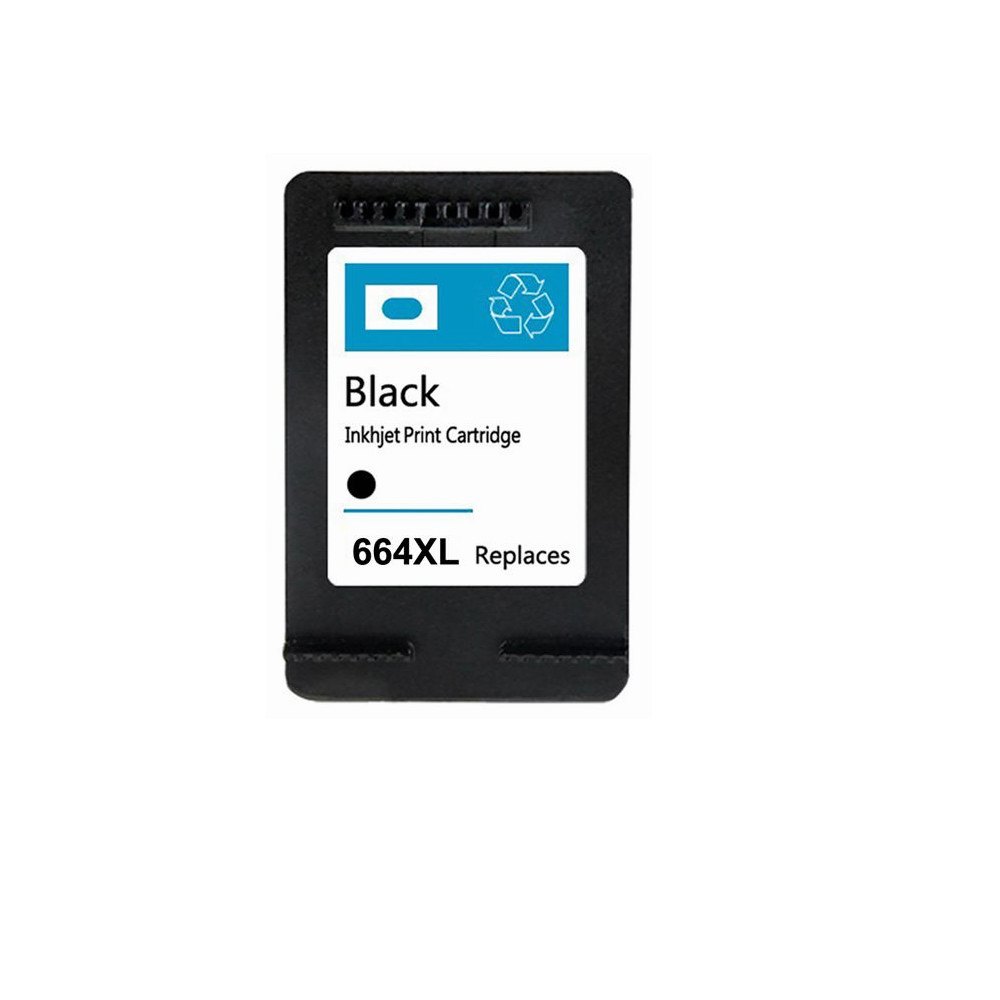 Compatible For HP 664 XL Black Ink Cartridge Show Ink Deskjet 1115 2136 4536