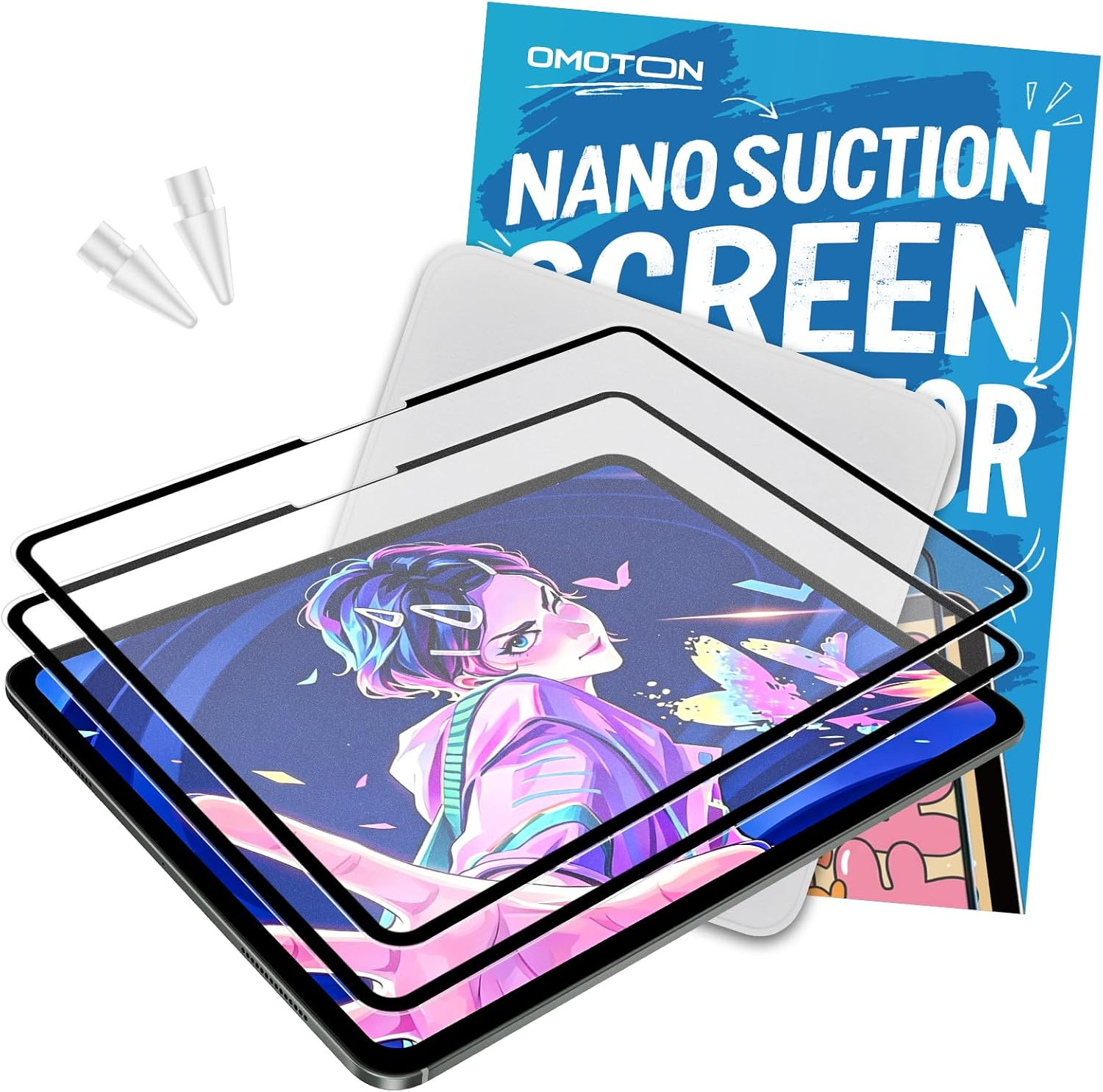 OMOTON PAPERSENSE 2 Pack Detachable Paper Screen Protector for iPad Pro 13 Inch
