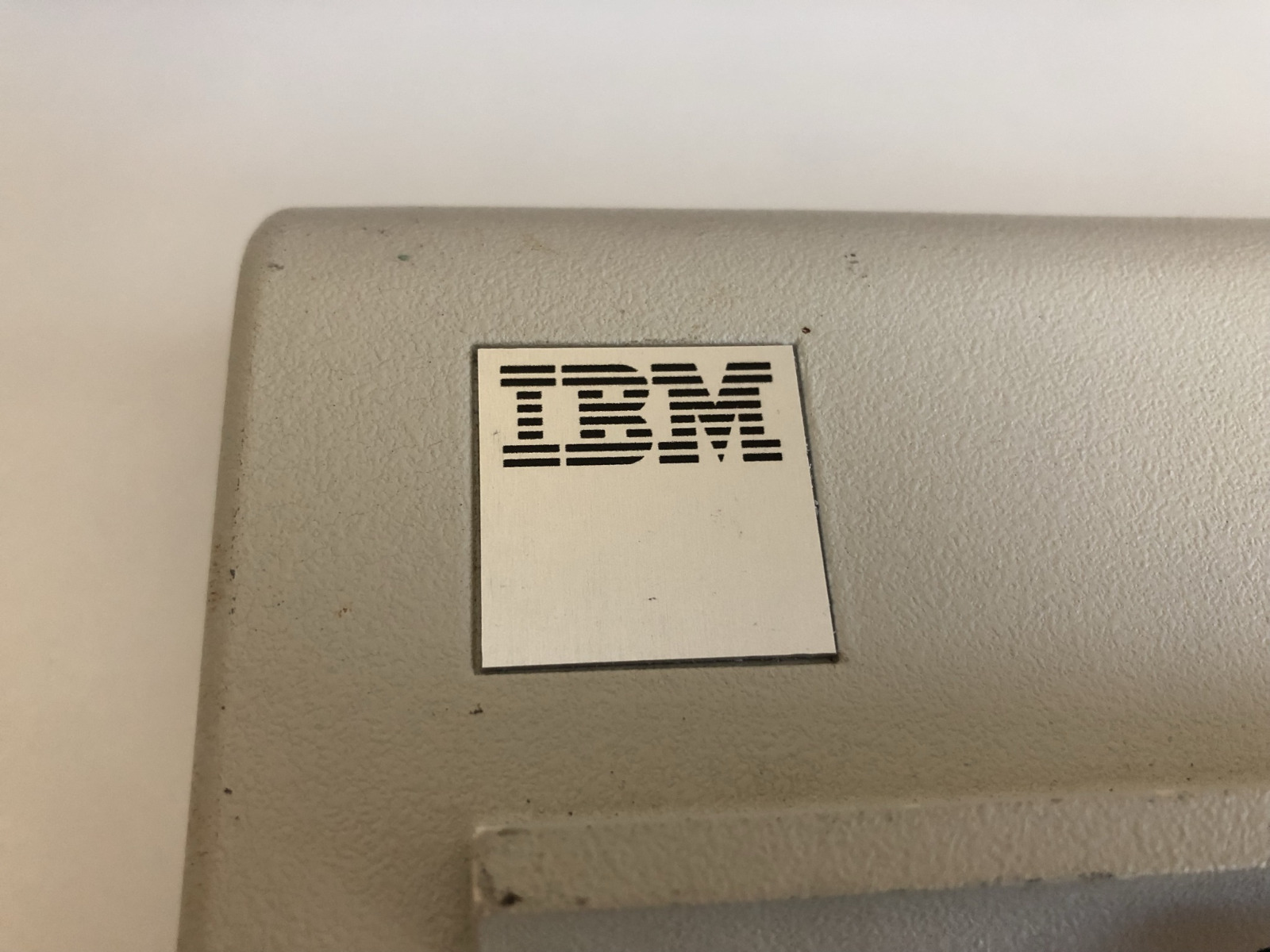 Replacement Metal Badge IBM Model F AT XT M Vintage Keyboard Square Oval Logo