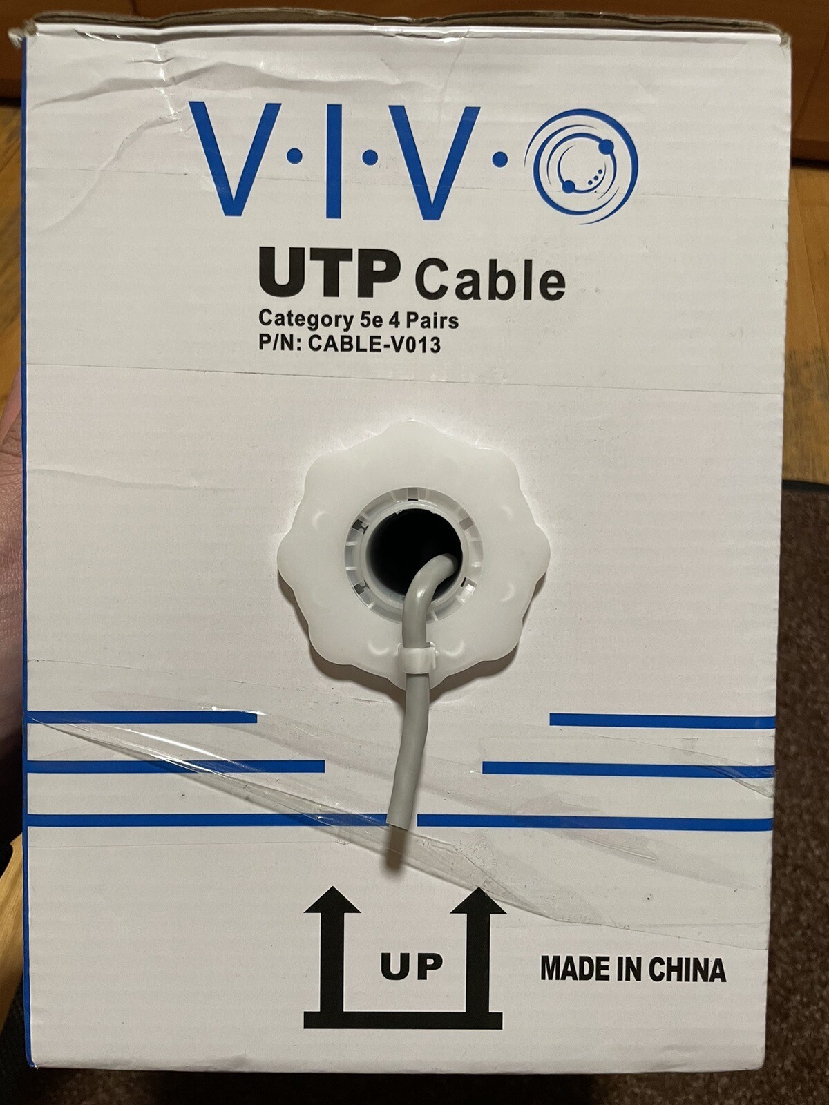 VIVO 250ft bulk Cat5e LAN Ethernet Cable Wire UTP Pull Box 250 ft Cat-5e Gray