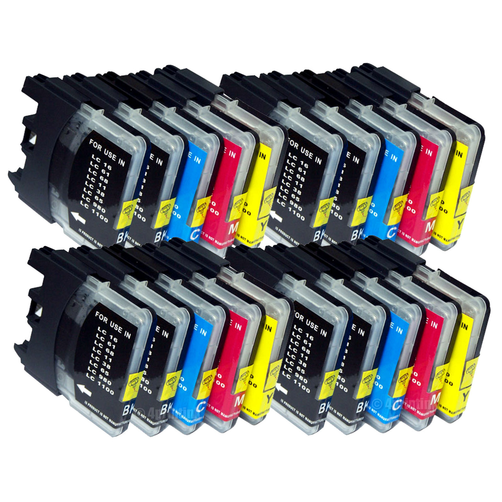 20PK LC61 LC-61 Ink For Brother MFC-250C MFC-255CW MFC-290C MFC-295CN MFC-490CW